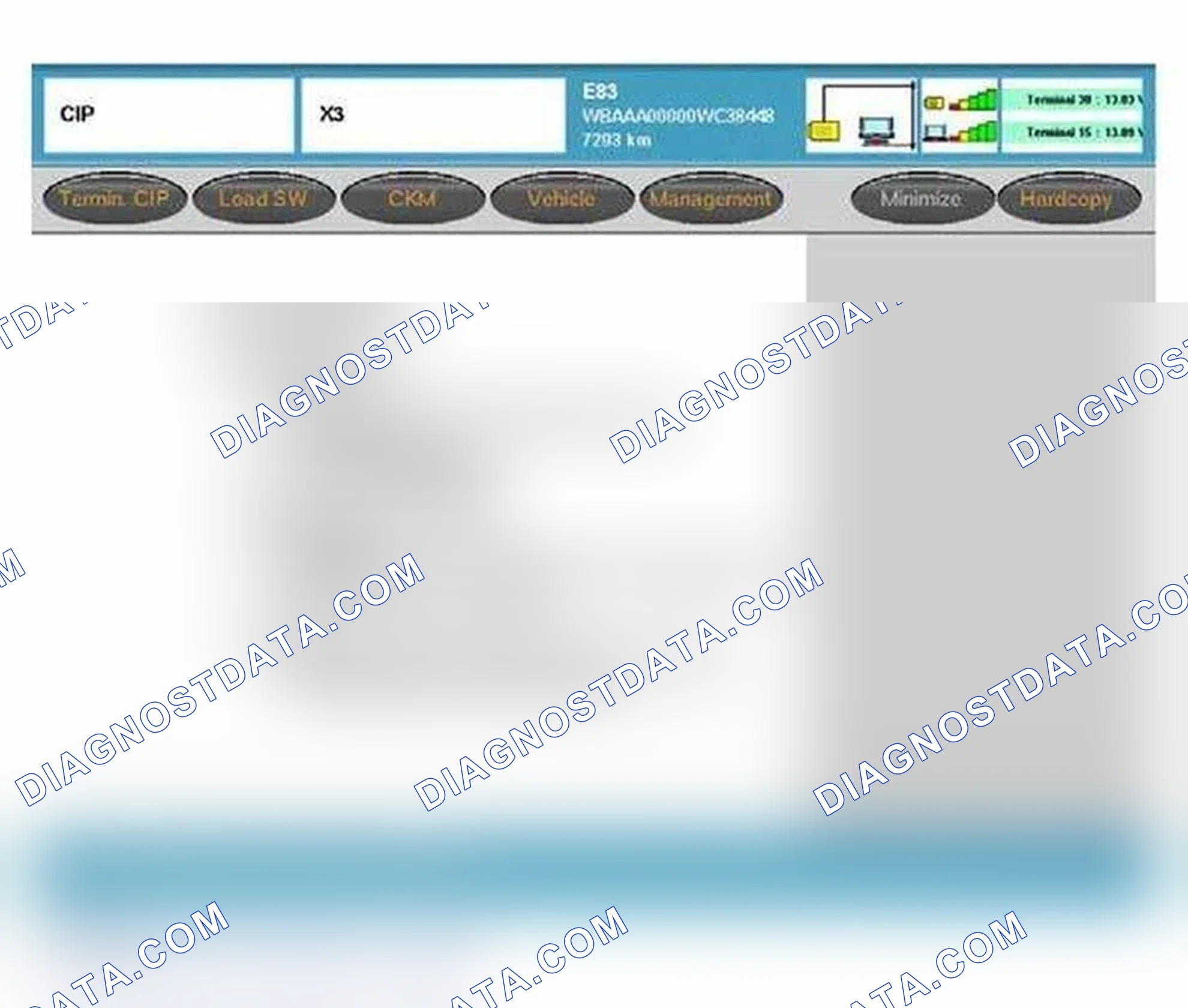 Scheme 154: CIP Main Selection Screen