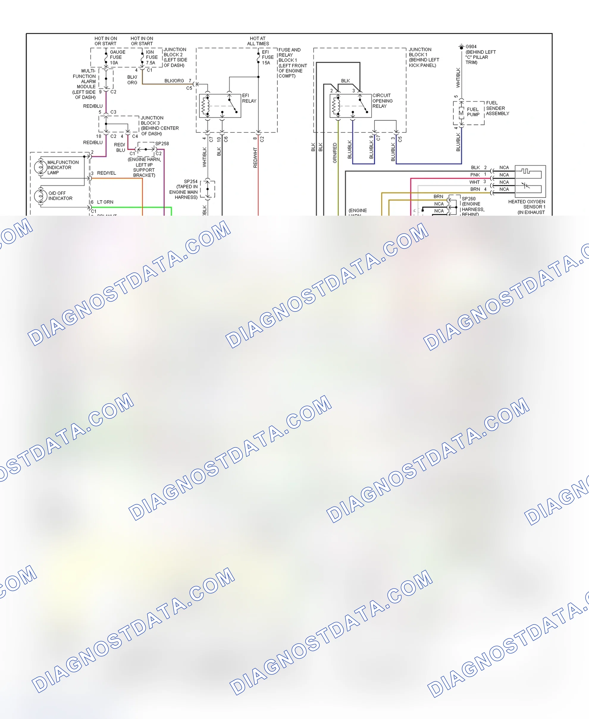Scheme 155: PCM Wiring Diagram (Prizm - 1.8L - 2 Of 2)