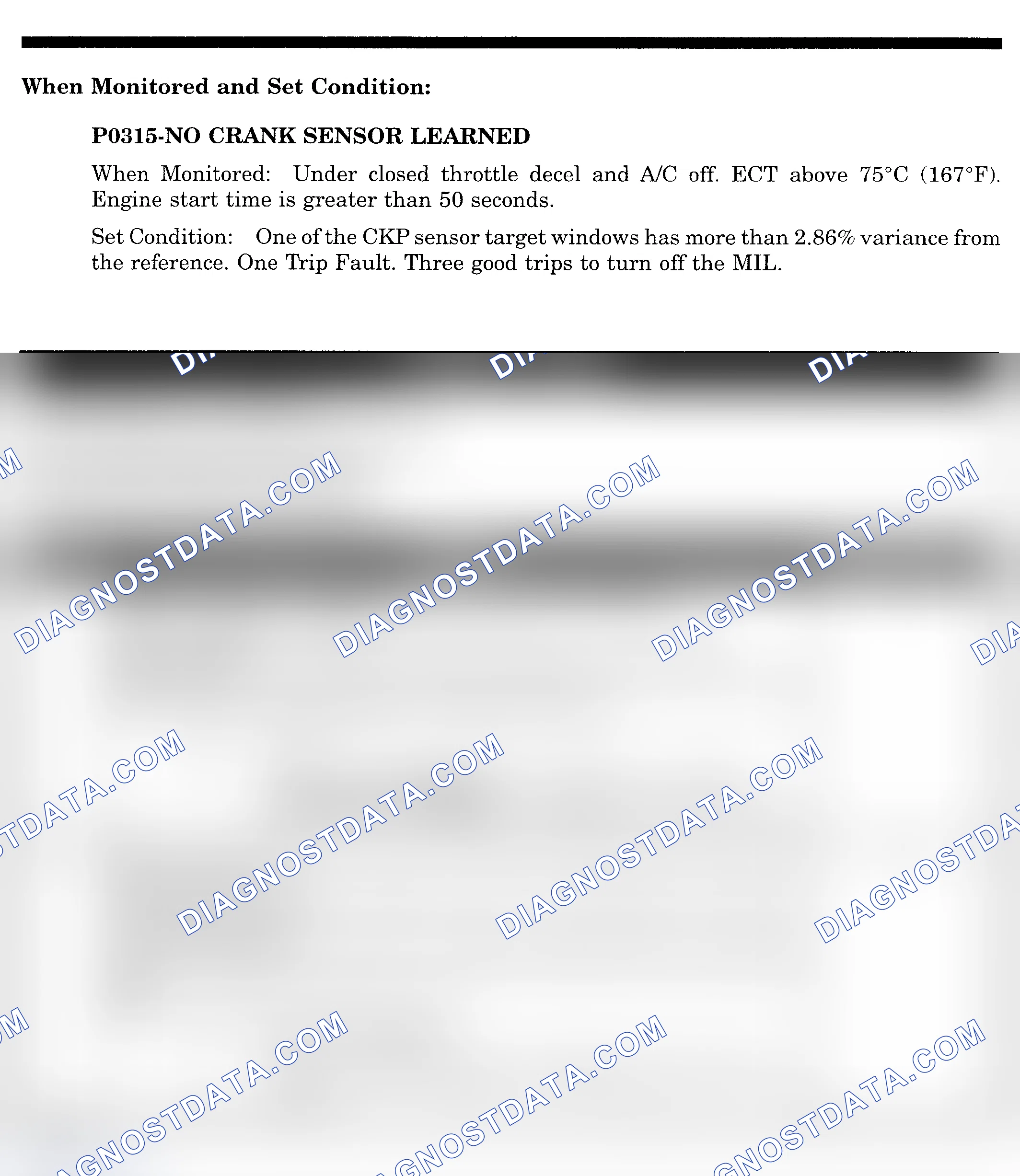 Scheme 506: DTC P0315: NO CRANK SENSOR LEARNED