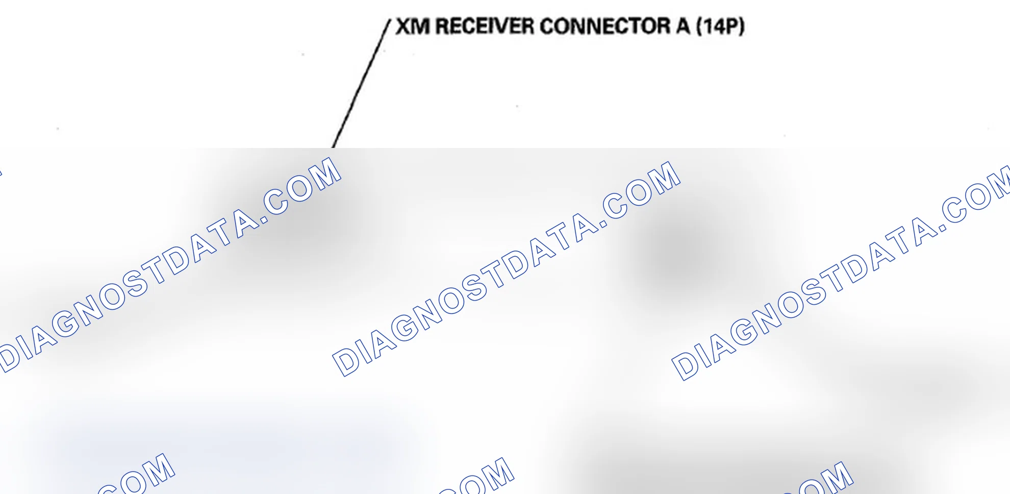Scheme 674: XM Receiver Connector for Inputs and Outputs (without AcuraLink)