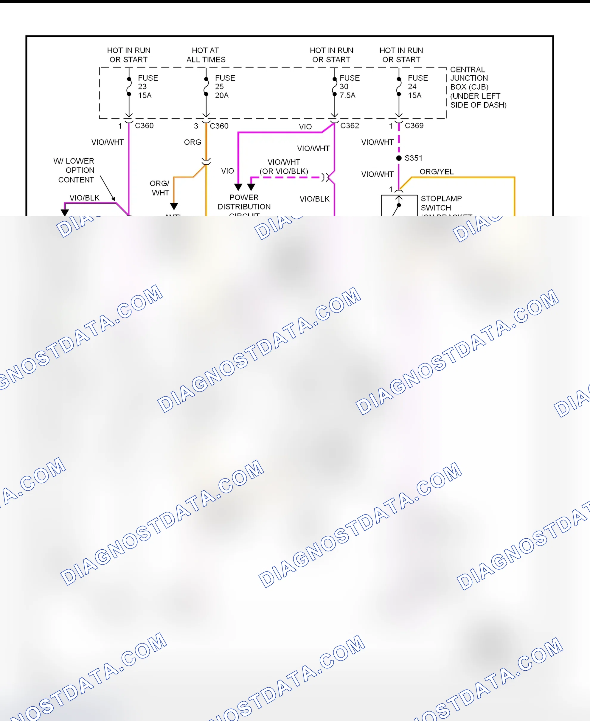 Scheme 14: Shift Interlock Wiring Diagram (1999 Cougar)