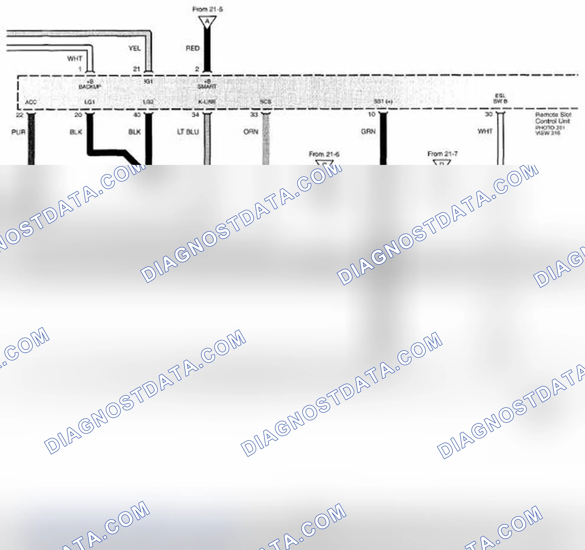 Scheme 197: Starting System Circuit Diagram - A/T: Keyless Access (Page 21-10)