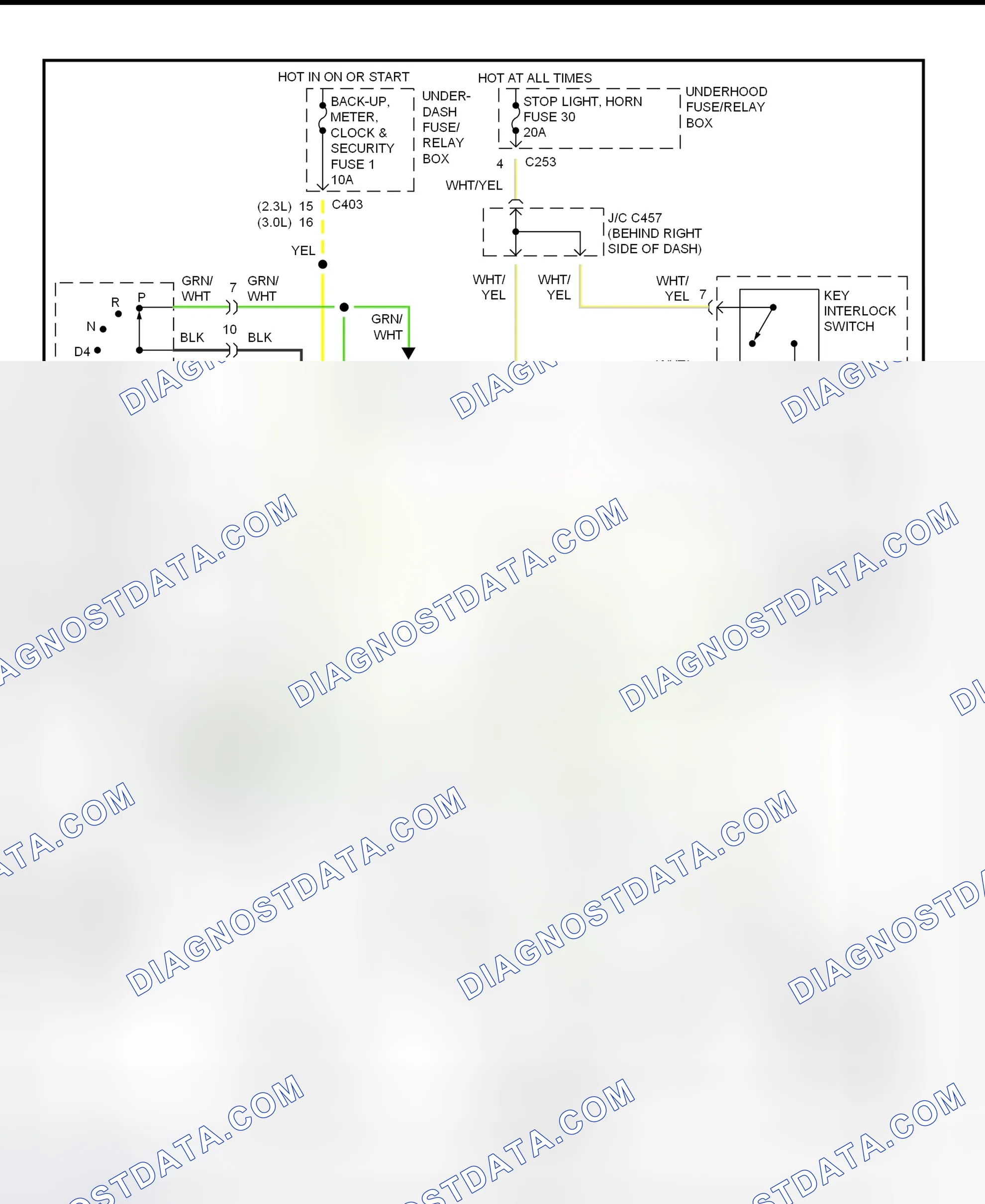 Scheme 45: Shift Interlock System Wiring Diagram (SLX)
