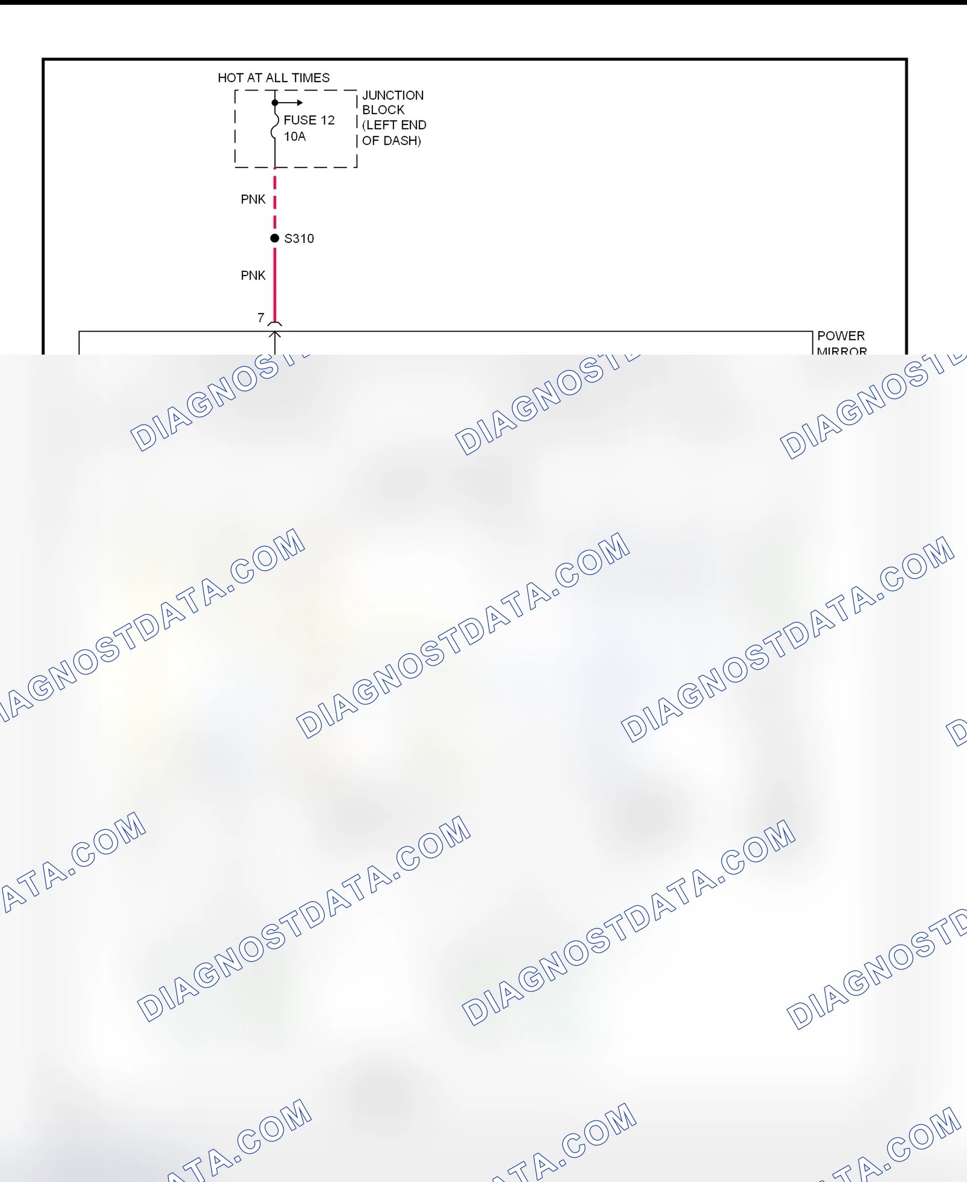 Scheme 3: Power Mirror System Wiring Diagram (Ram Pickup)