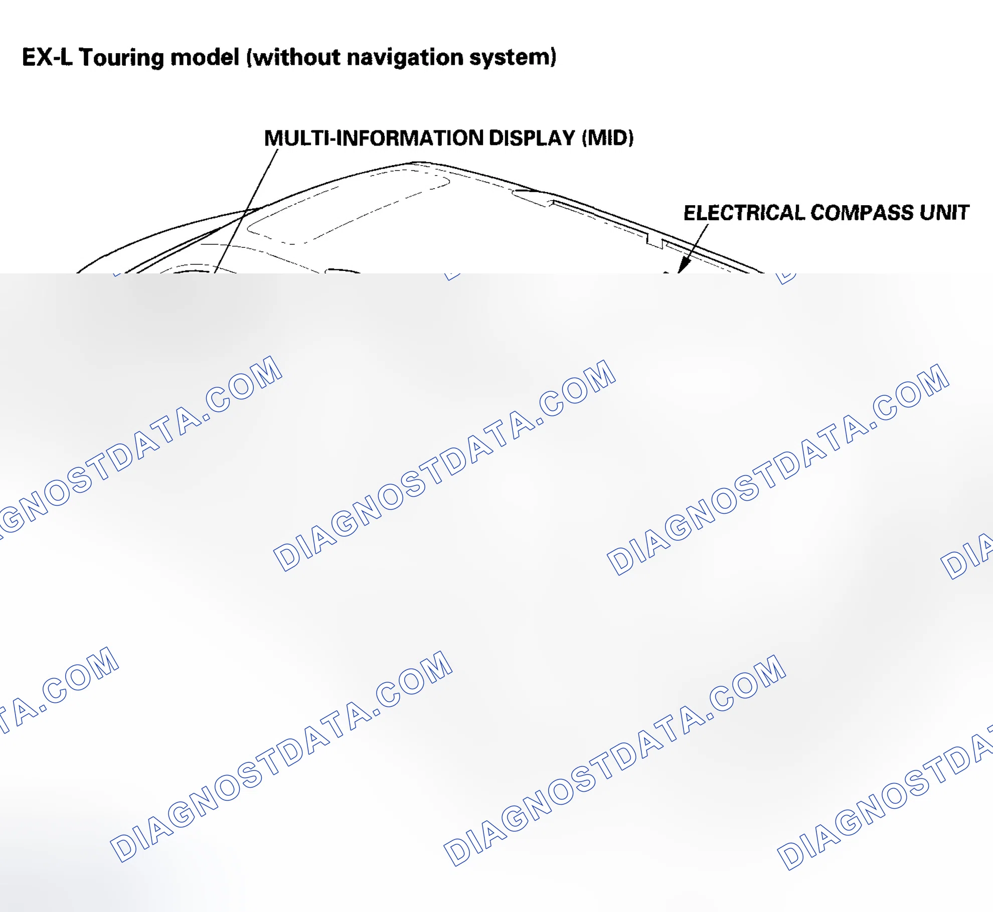 Scheme 1: EX-L Touring model (without navigation system)