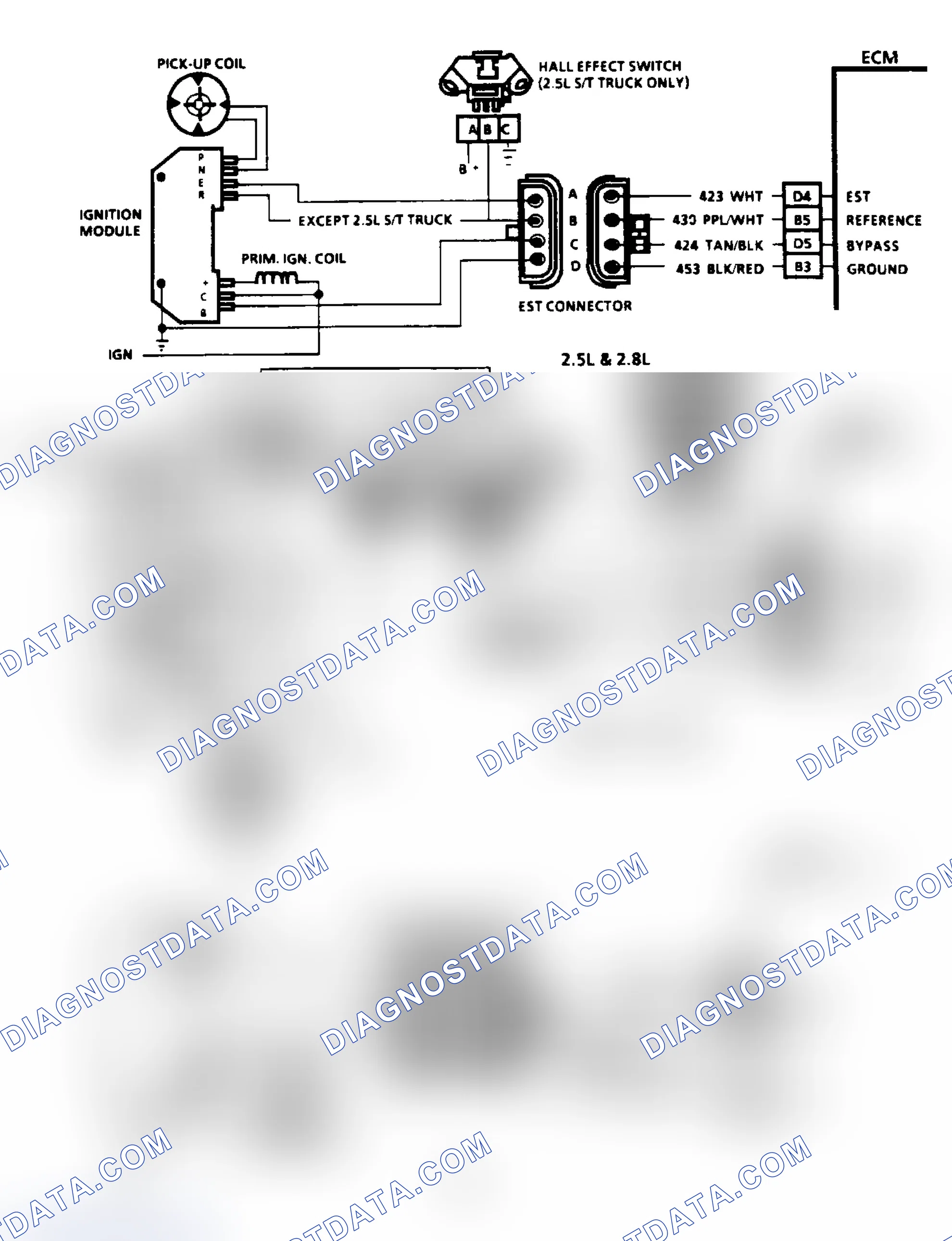 Scheme 71: Code 42: EST With HEI Ignition Circuit Diagram