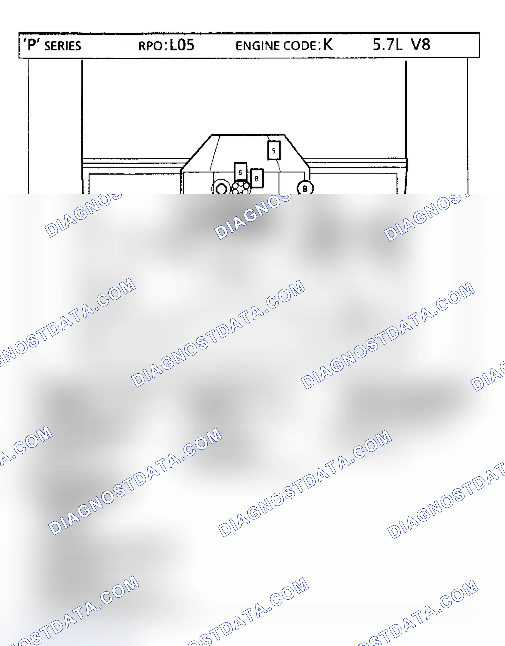 Scheme 108: 7.4L VIN "K" - "P" Series Parcel Van Component Locations