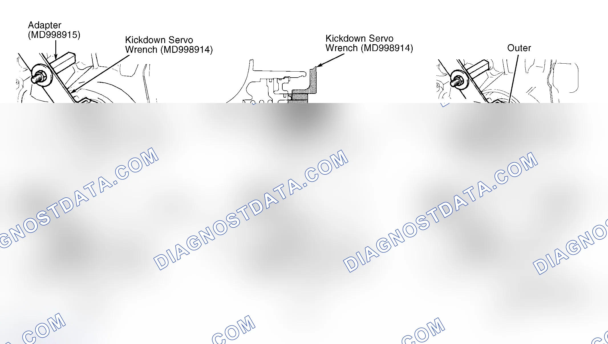 Scheme 73: KICKDOWN SERVO ADJUSTMENT (COLT, COLT 200, STEALTH & SUMMIT)