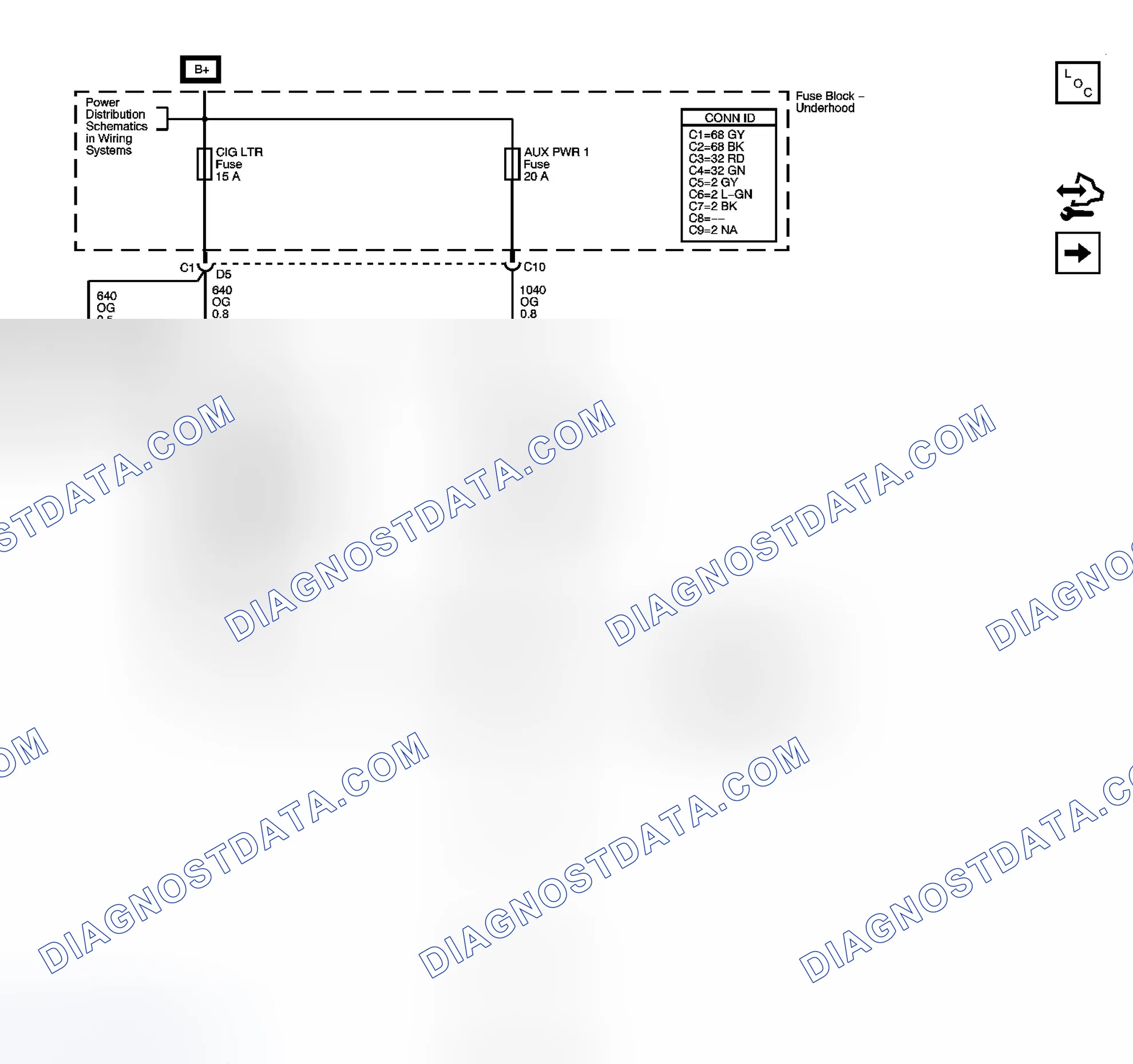Scheme 180: Cigar Lighter/Auxiliary Outlets Schematics