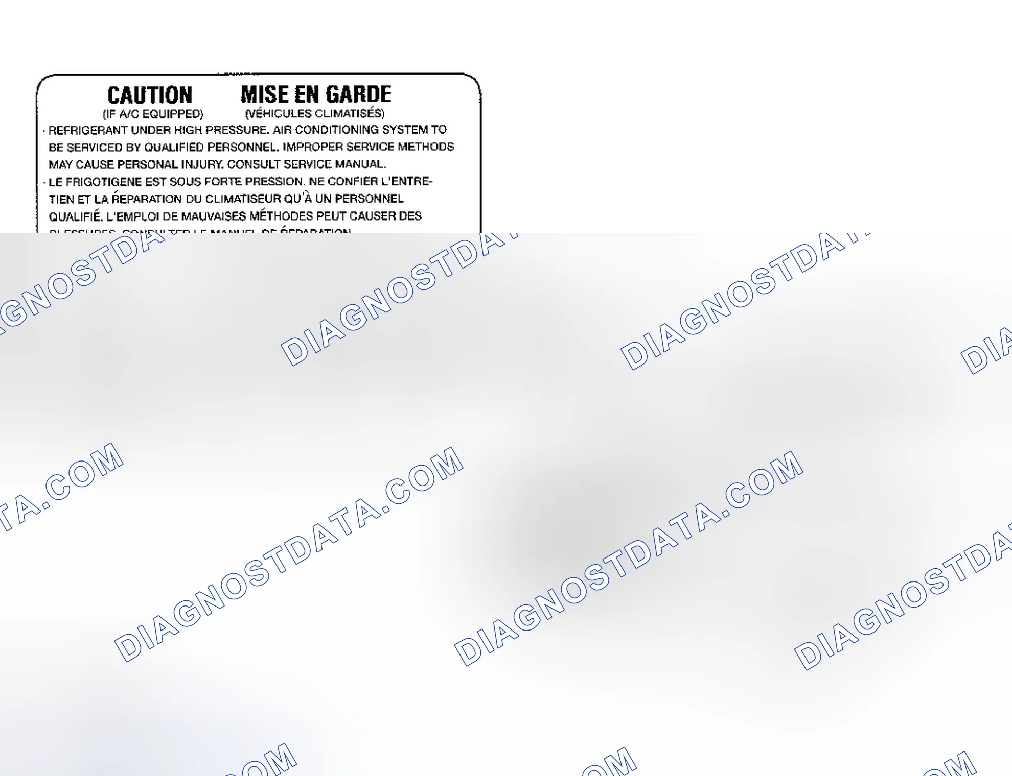 Scheme 3: Underhood A/C Specification Labels