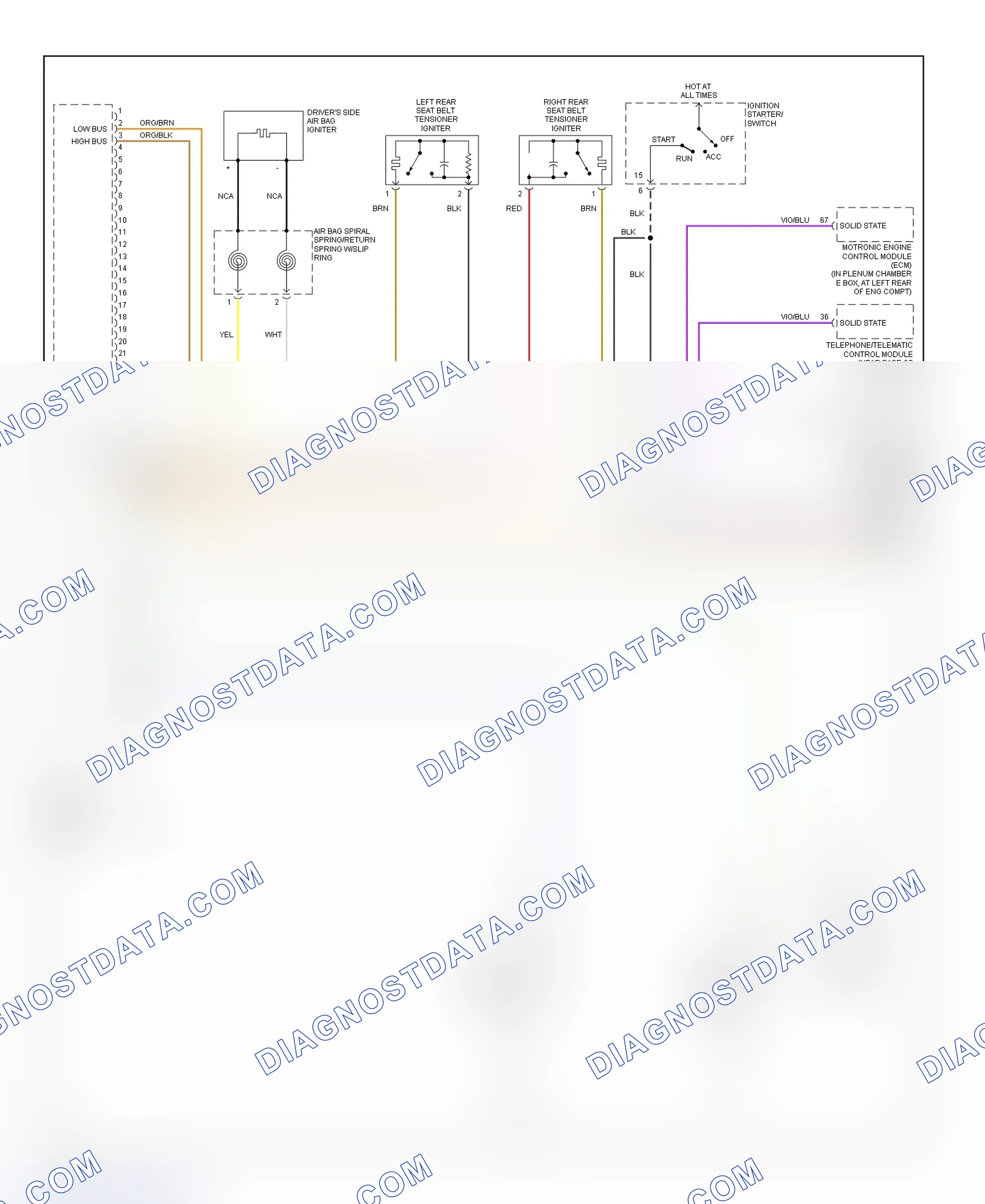 Scheme 26: Air Bag System Wiring Diagram (A4 Convertible-1 Of 2)