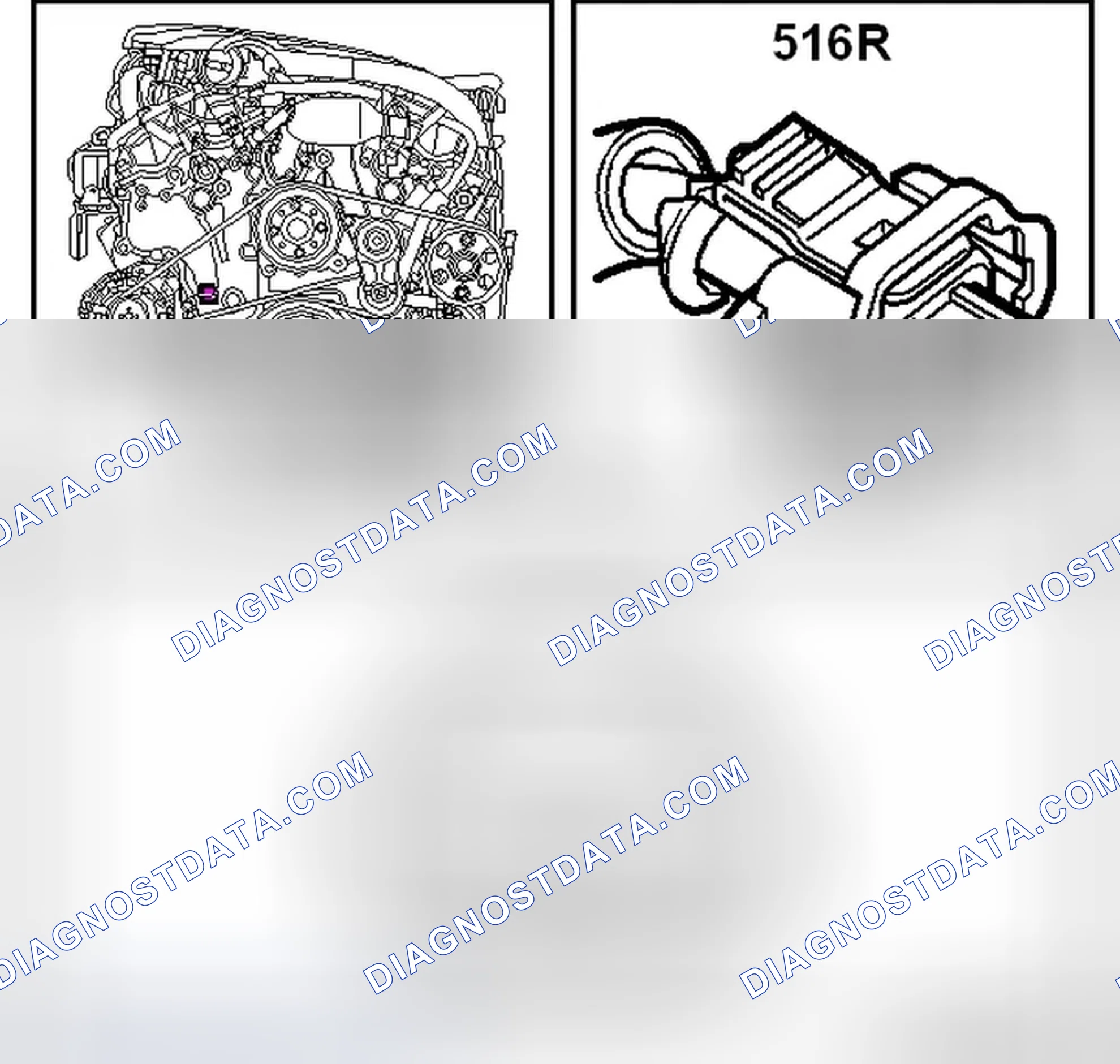 Scheme 872: Knock sensor, rear cylinder bank (516R)