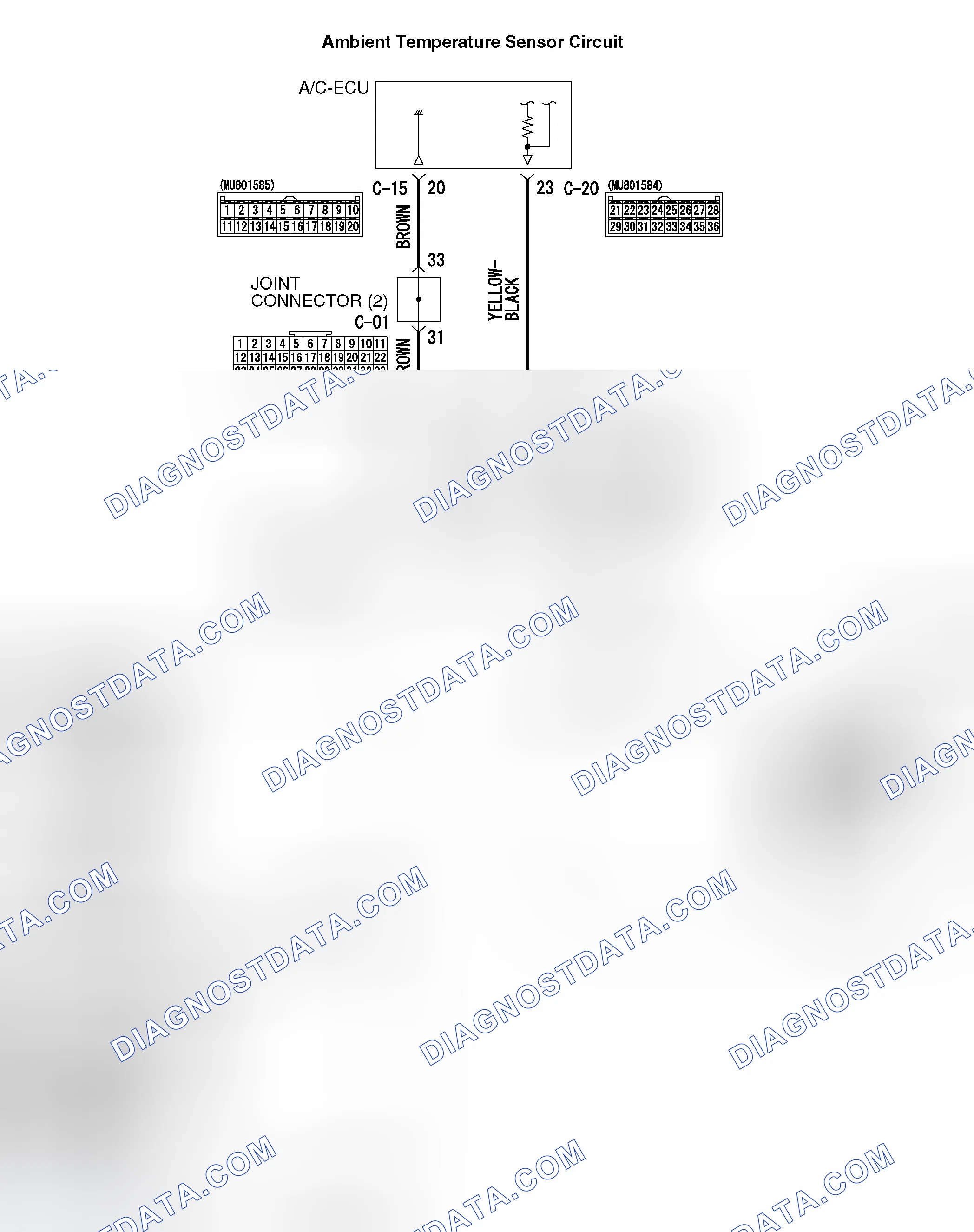 Scheme 37: DTC B1012: AMBIENT AIR TEMPERATURE SENSOR SYSTEM (OPEN CIRCUIT)