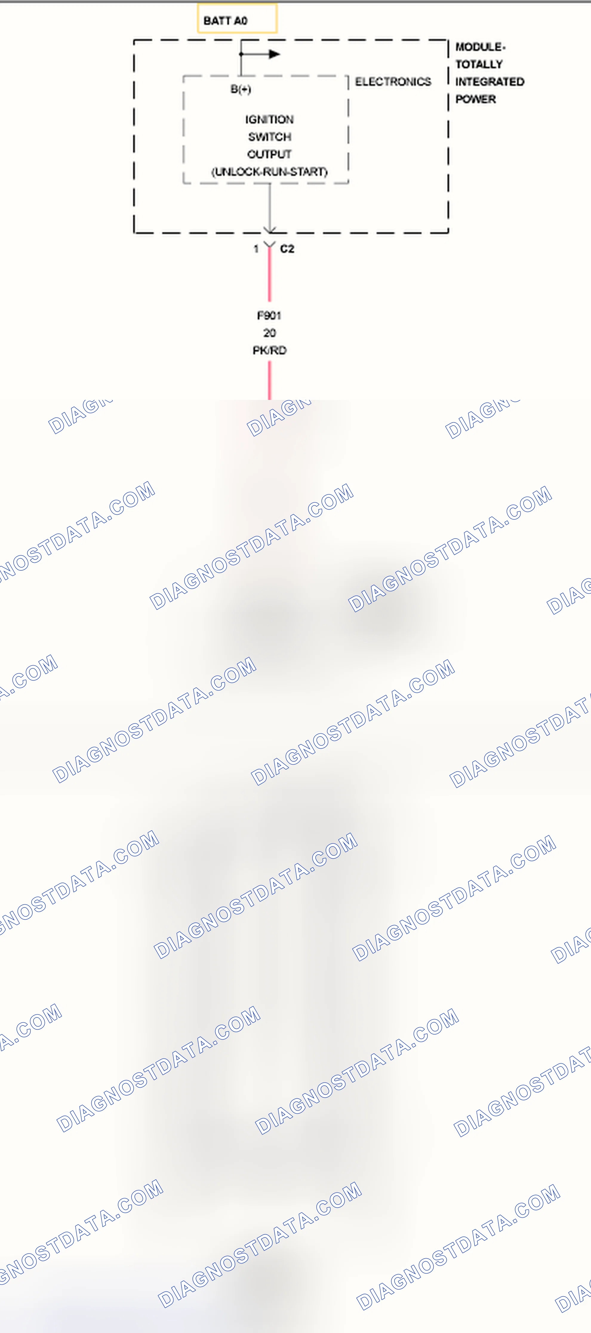 Scheme 188: B2184-IGNITION UNLOCK RUN/START CONTROL CIRCUIT LOW