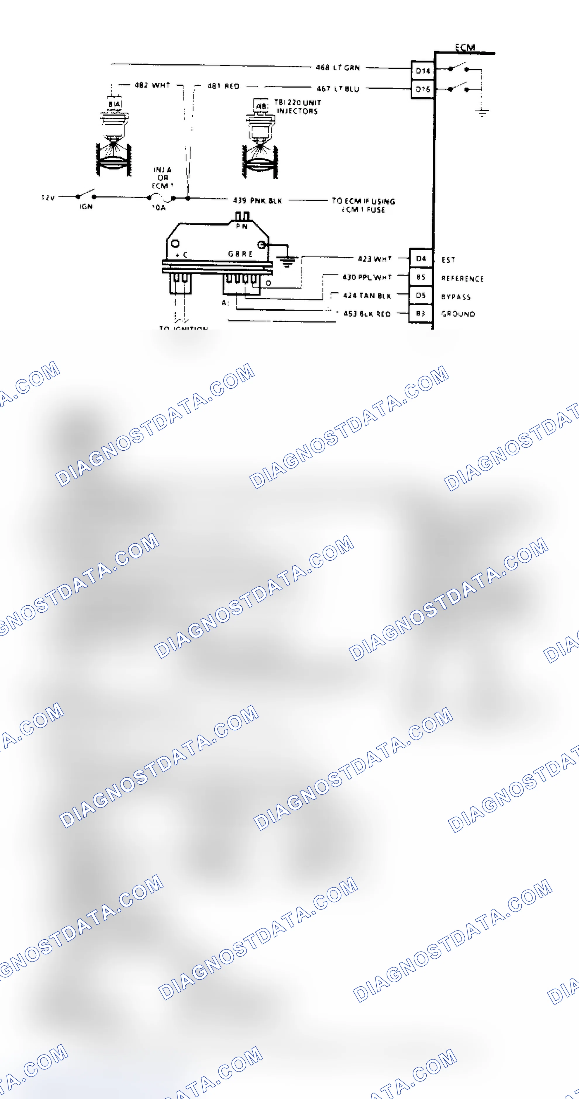 Scheme 34: Chart A4, Injector Circuit Diagnosis (All Other Models)