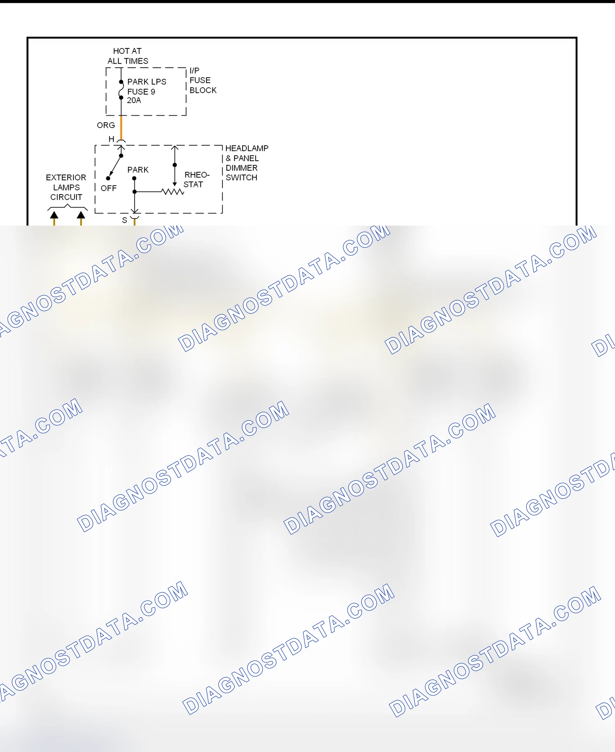 Scheme 36: Exterior Lights Rear Clearance Wiring Diagram (Pickup)