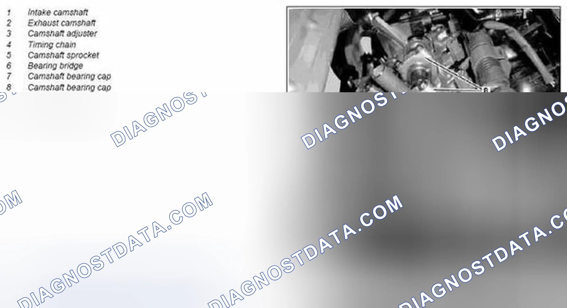 Scheme 164: Remove/install camshafts - AR05.20-P-6992MCU