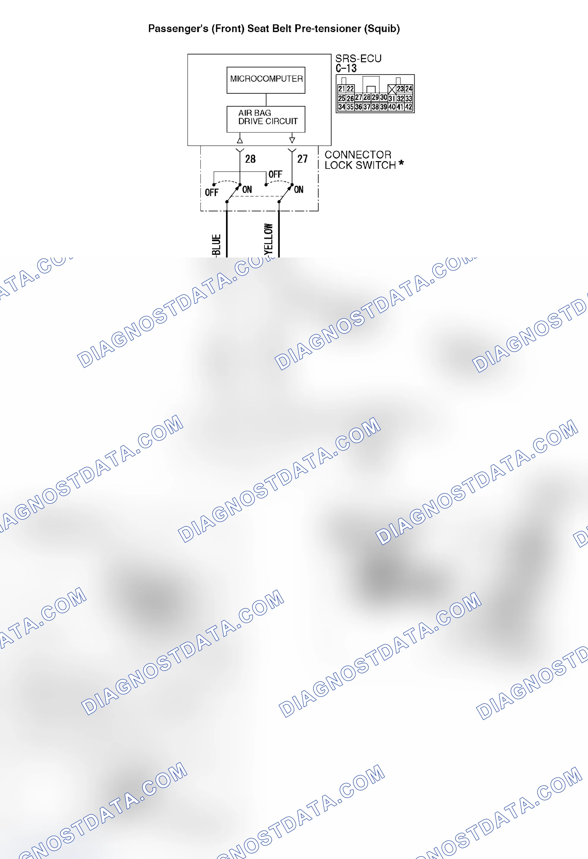 Scheme 502: DTC 68: Passenger's (Front) Seat Belt Pre-Tensioner (Squib) System Fault for Power Supply Circuit (S