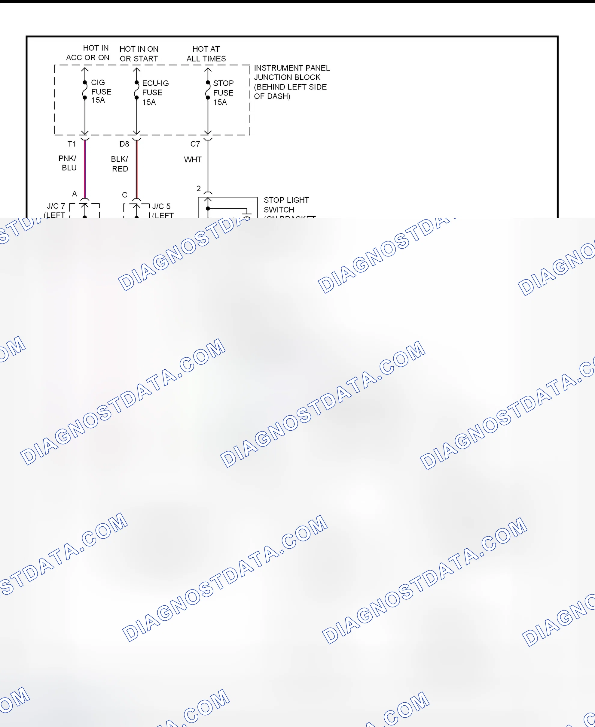 Scheme 195: Shift Interlock System Wiring Diagram (2001 - Lexus ES300)