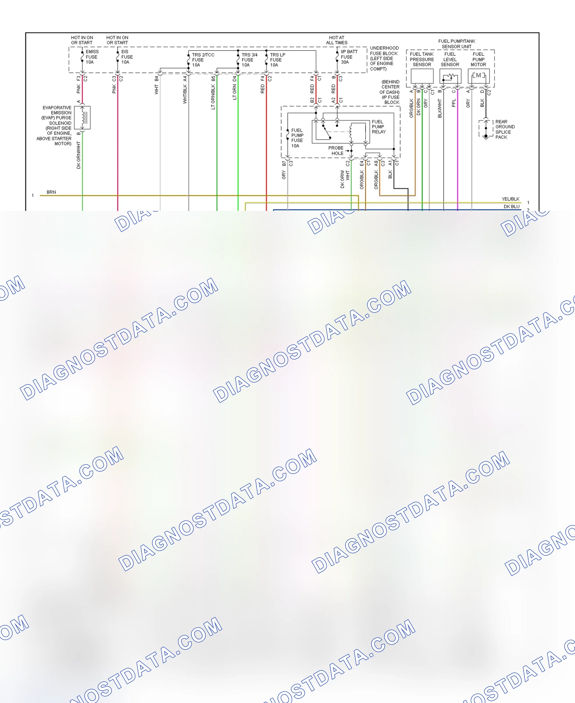 Scheme 208: PCM Wiring Diagram (Saturn SC1, SC2, SL, SL1, SL2 & SW2 - 1.9L - 2 Of 3)