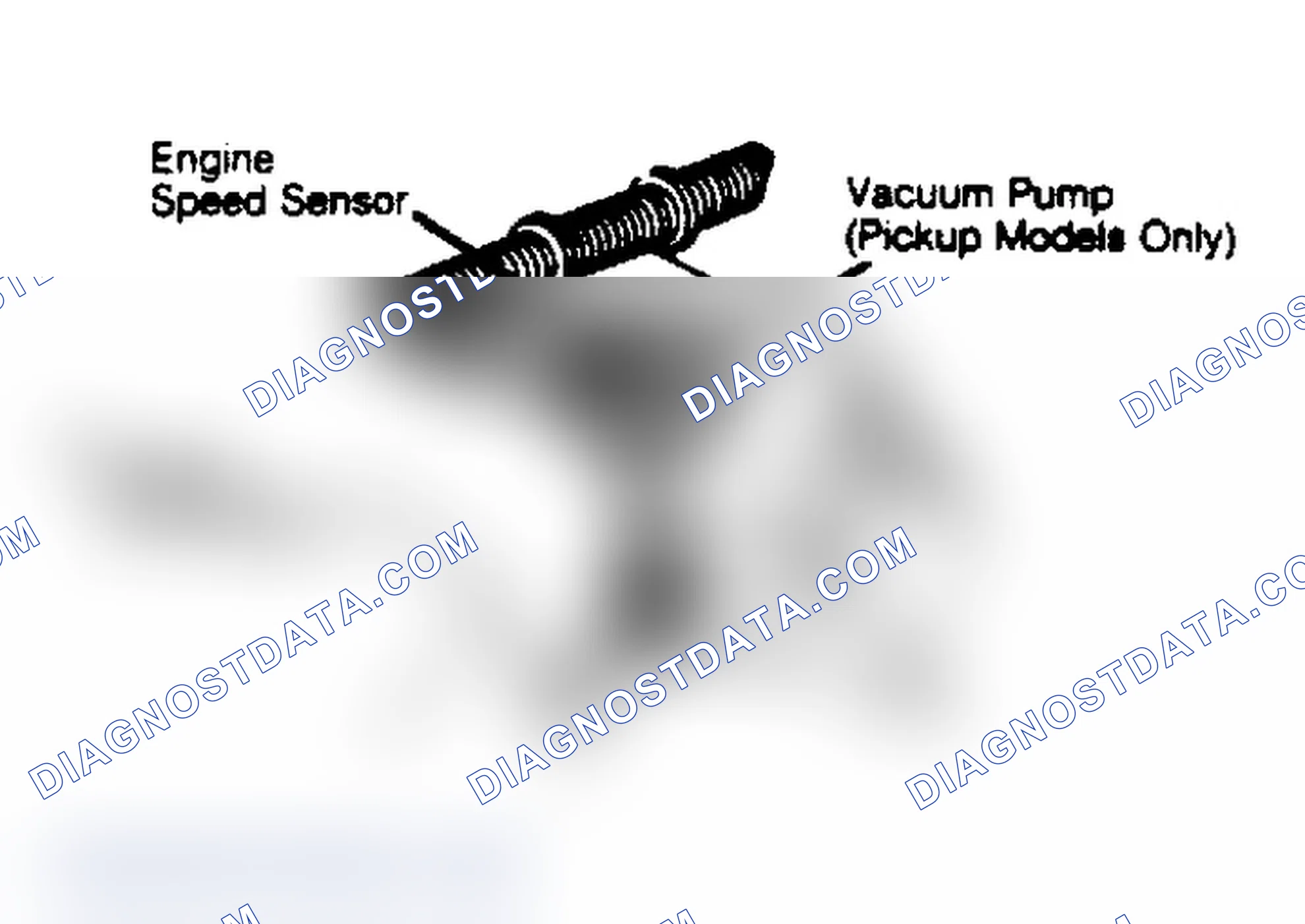 Scheme 46: Engine Speed Sensor Location (Pickup Models Only)