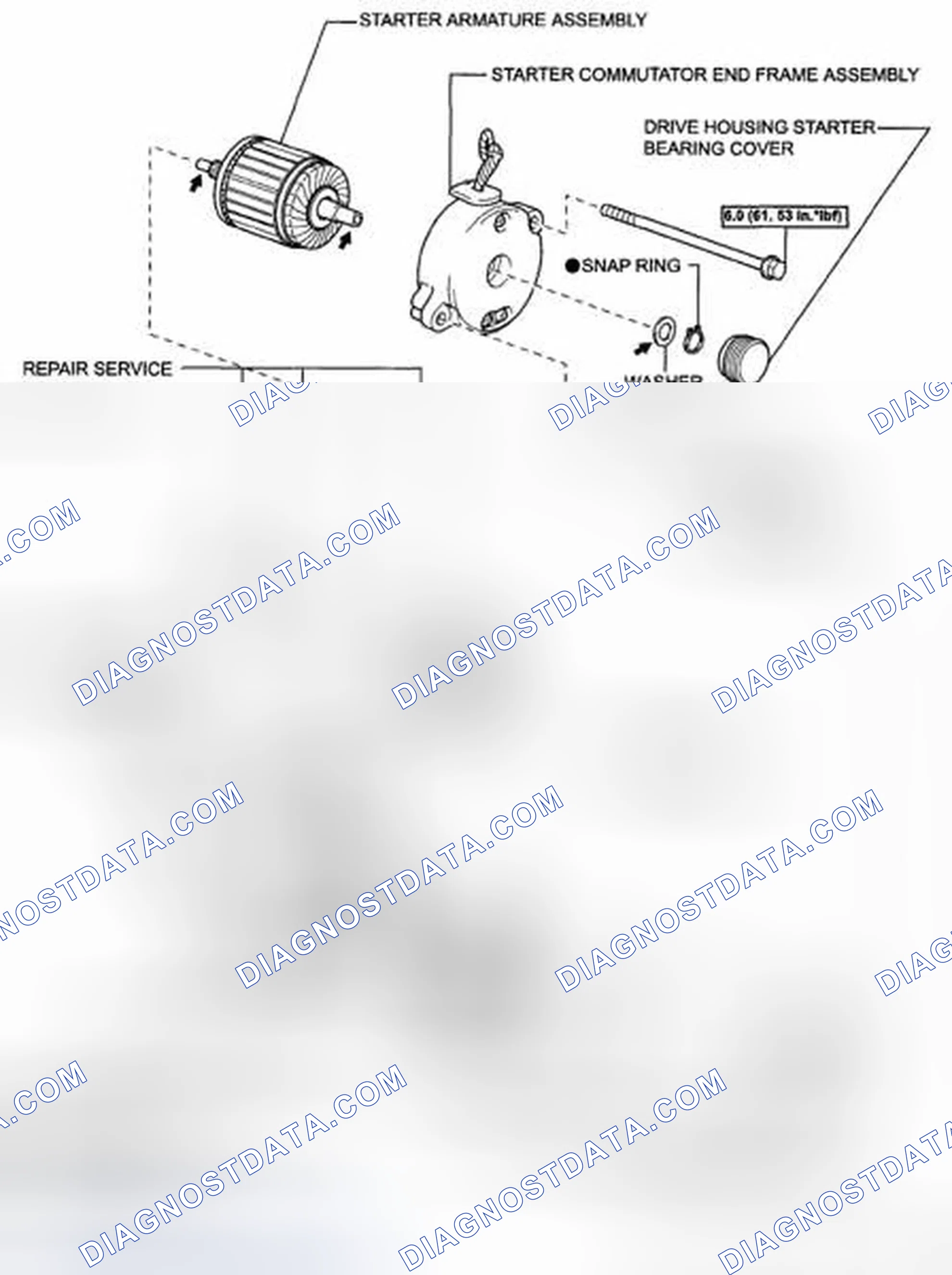 Scheme 8: Identifying Starter Components With Torque Specifications (2 Of 2)