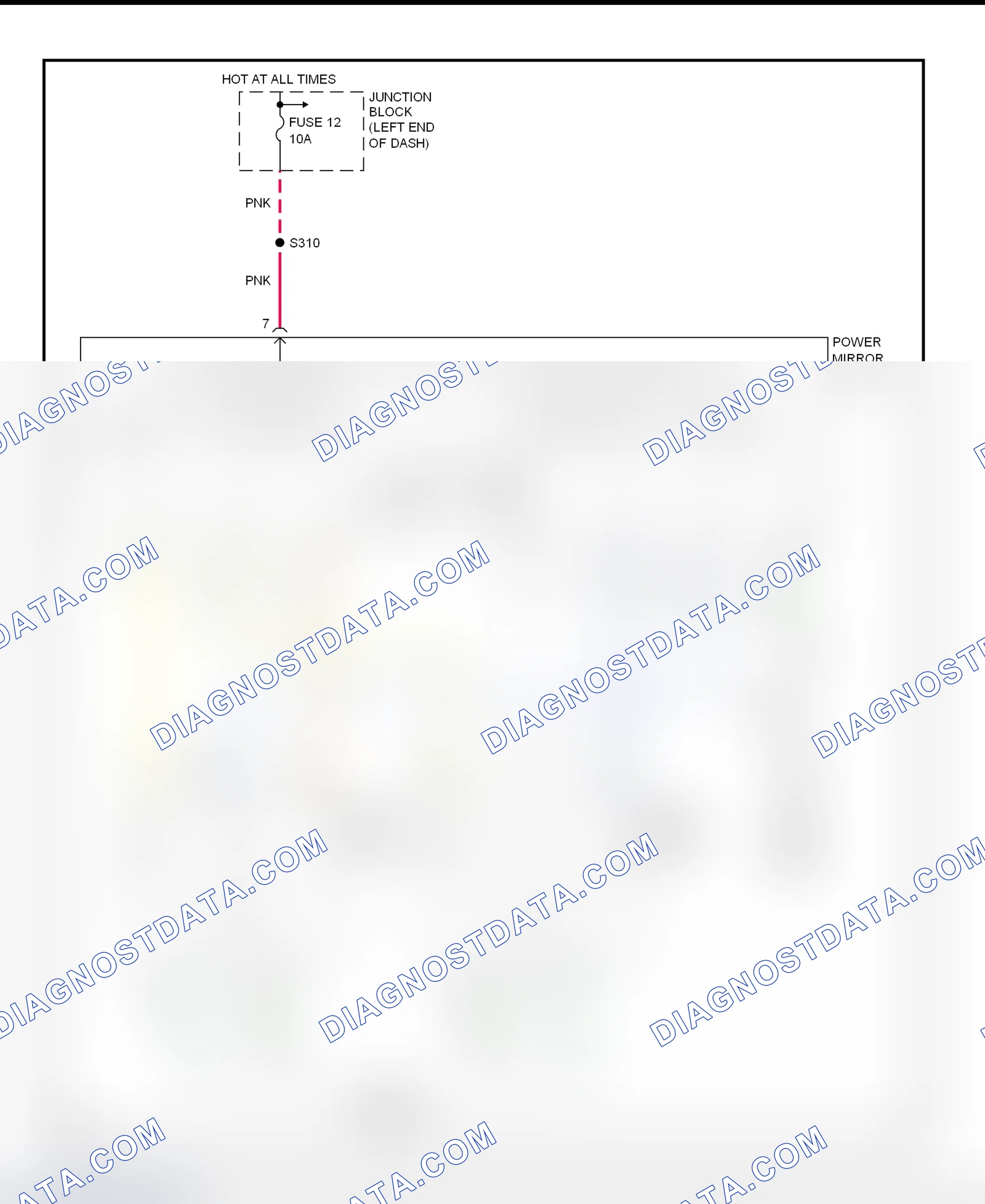 Scheme 4: Power Mirror System Wiring Diagram (Ram Pickup)