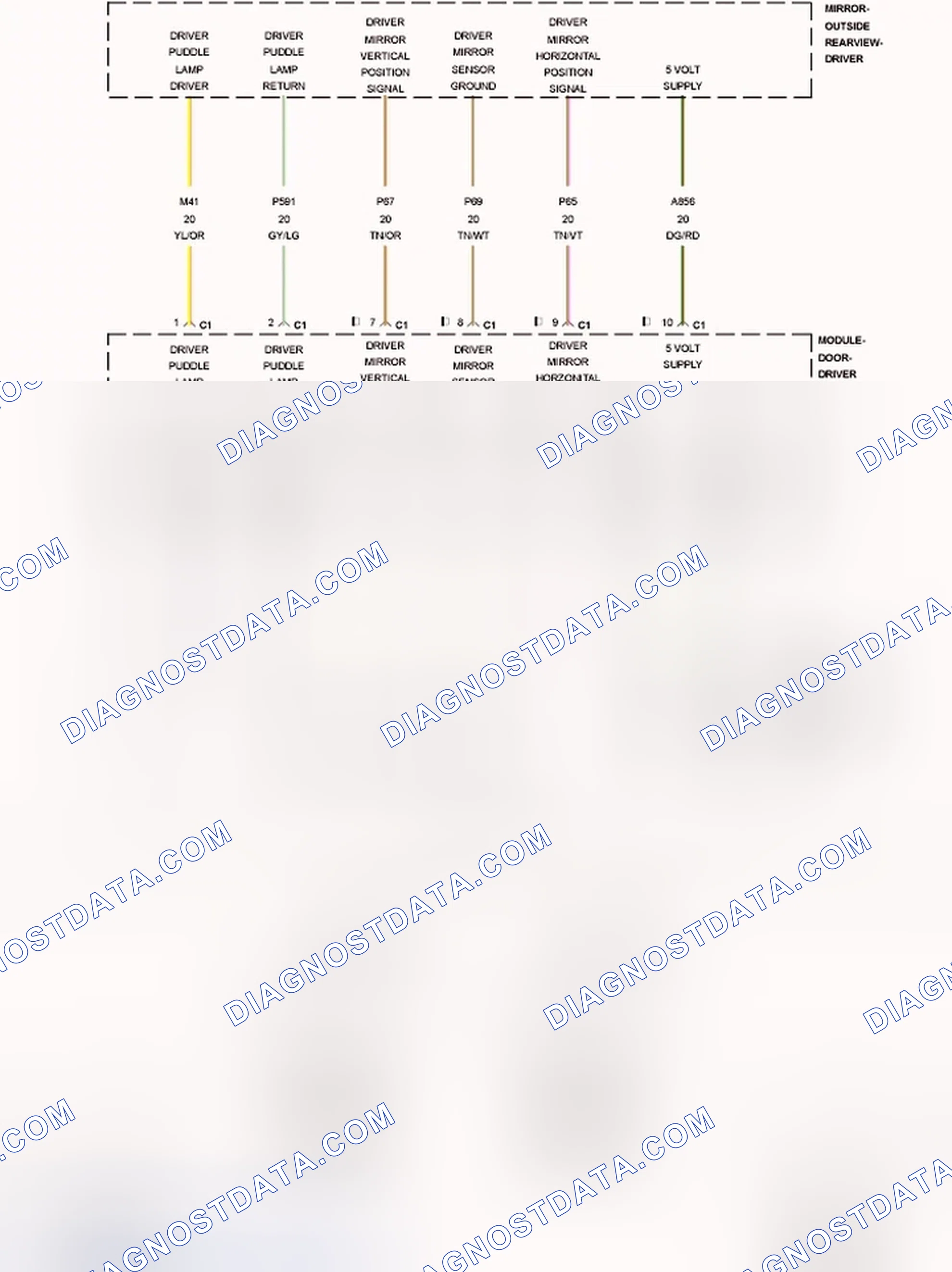 Scheme 39: B164A-11-DRIVER MIRROR SIGNAL LAMP CONTROL - CIRCUIT SHORT TO GROUND