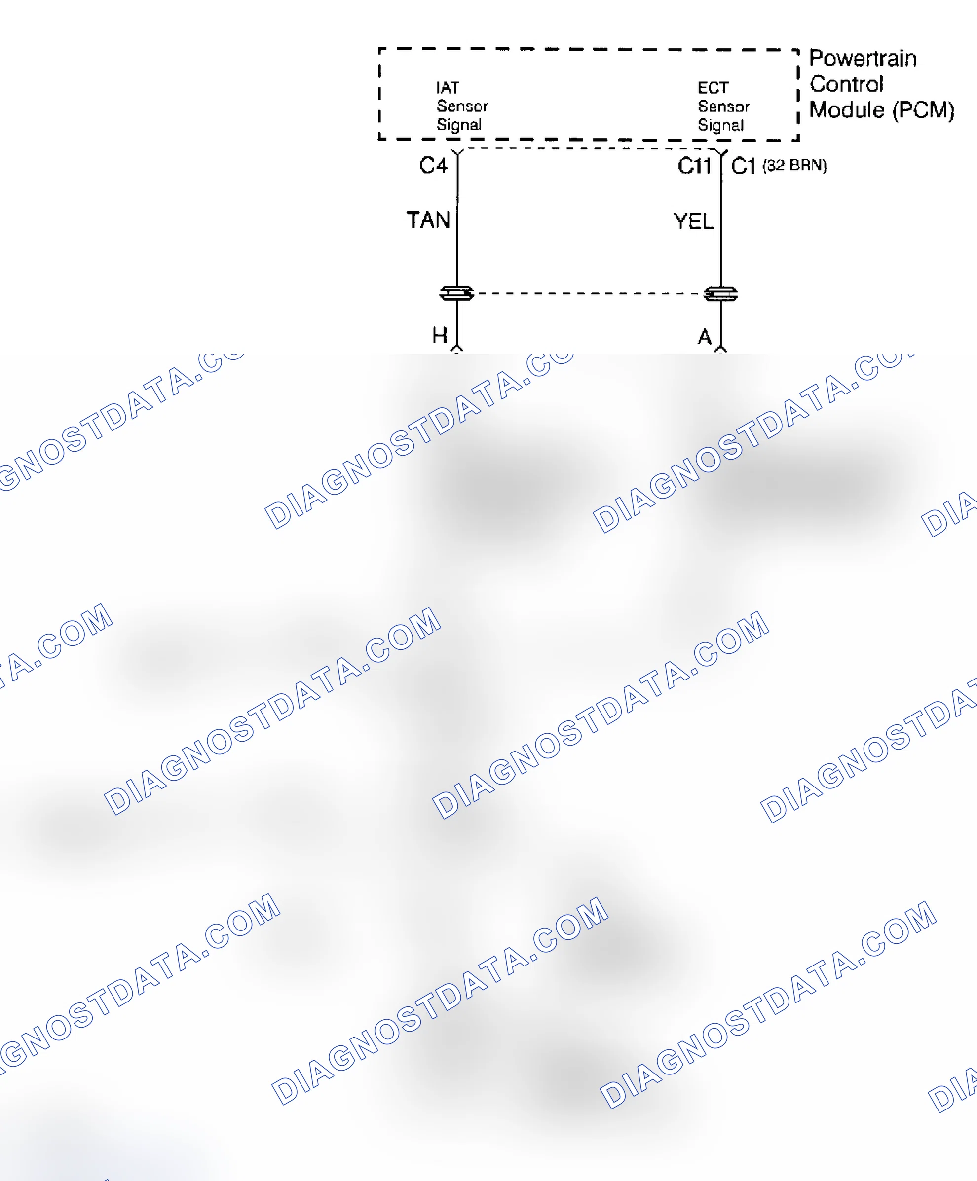 Scheme 25: Intake Air Temperature (IAT) Sensor Circuit Diagram