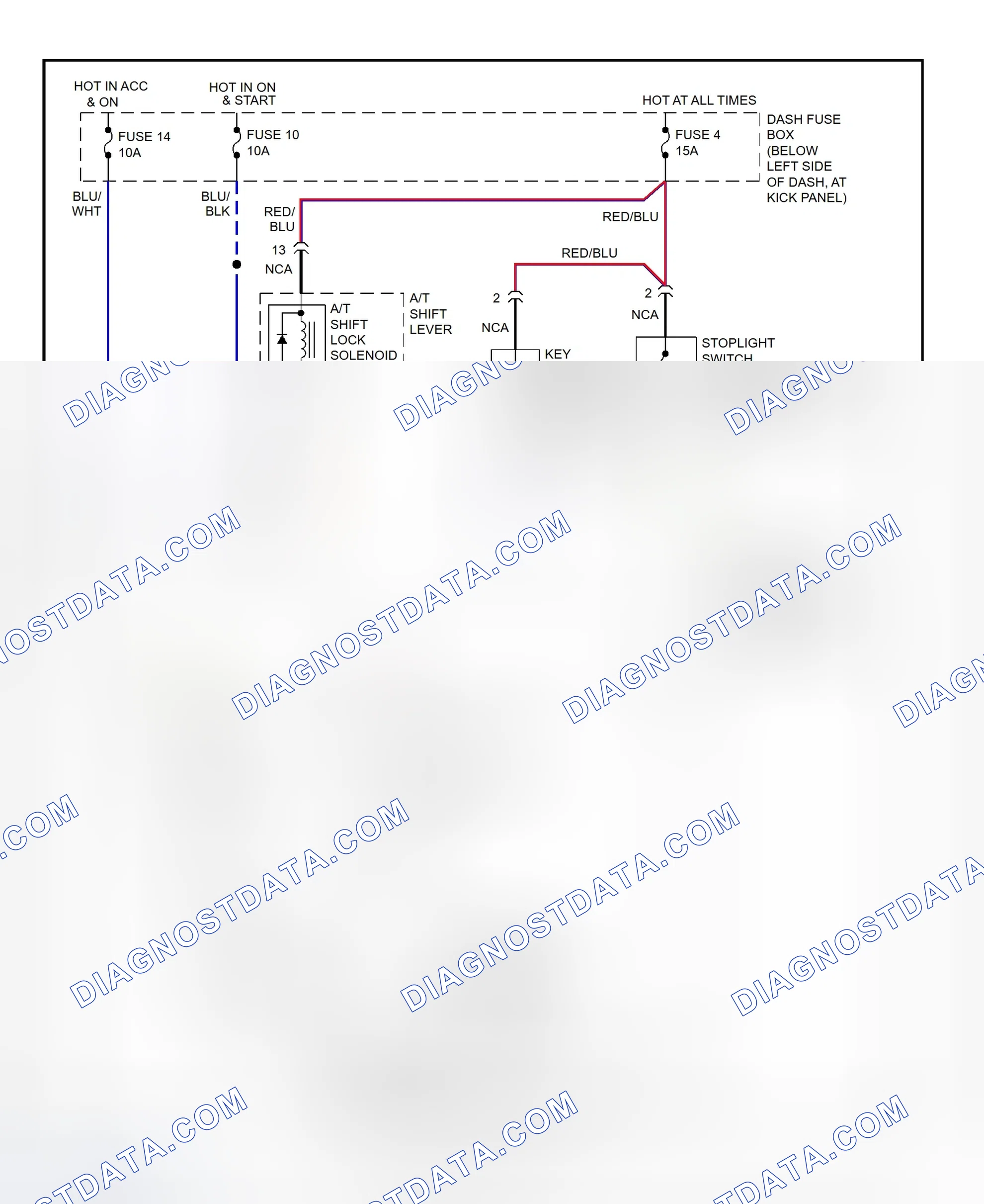 Scheme 148: Shift Interlock System Wiring Diagram (1999 Accent)