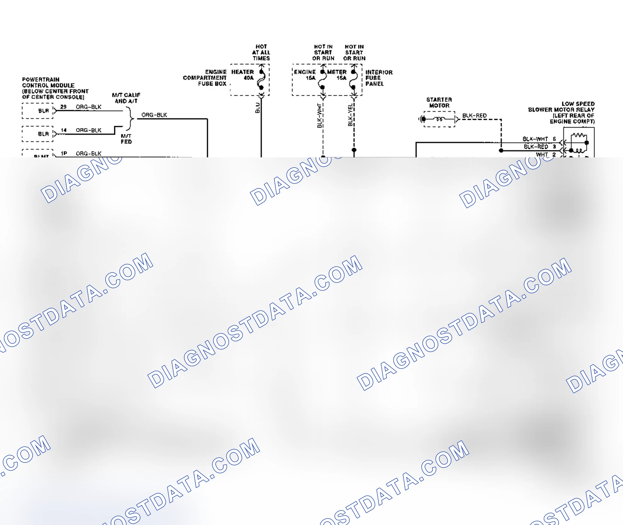 Scheme 301: Code 72 Schematic ("C" & "K" Series Diesel) VSS Circuit Loss Transmission Output Signal