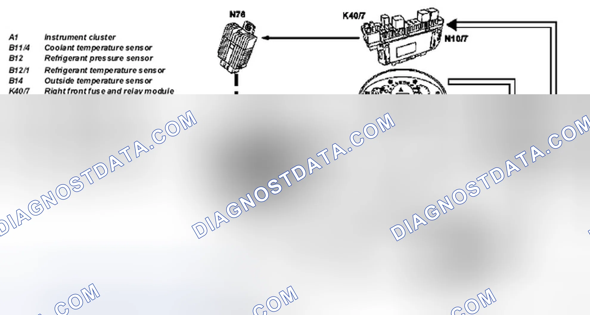 Fig. 60: Identifying Engine/AC Electric Fan Control Module Interlinkage Components