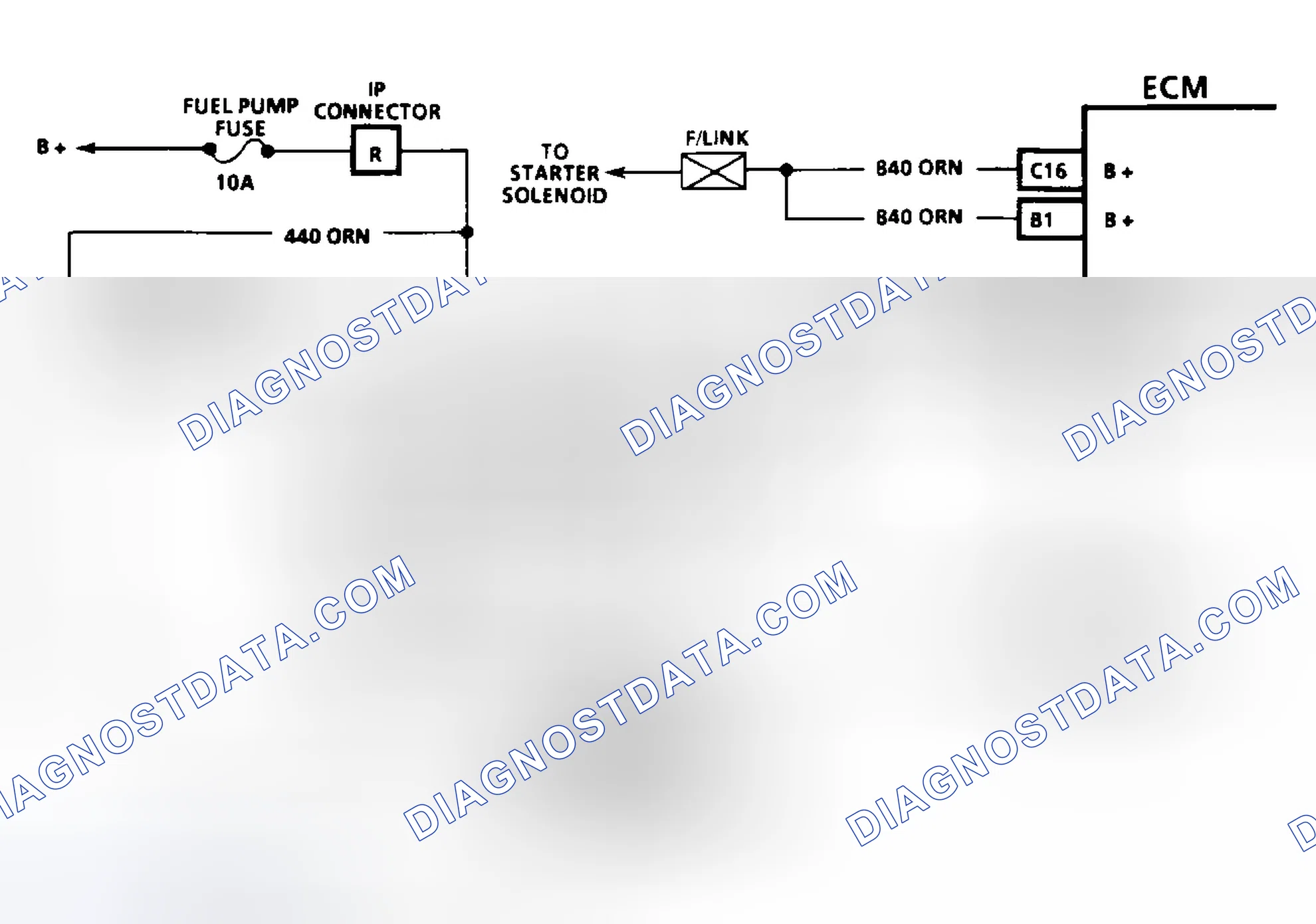 Scheme 80: Code 54: Fuel Pump Circuit Circuit Diagram (3.1L)