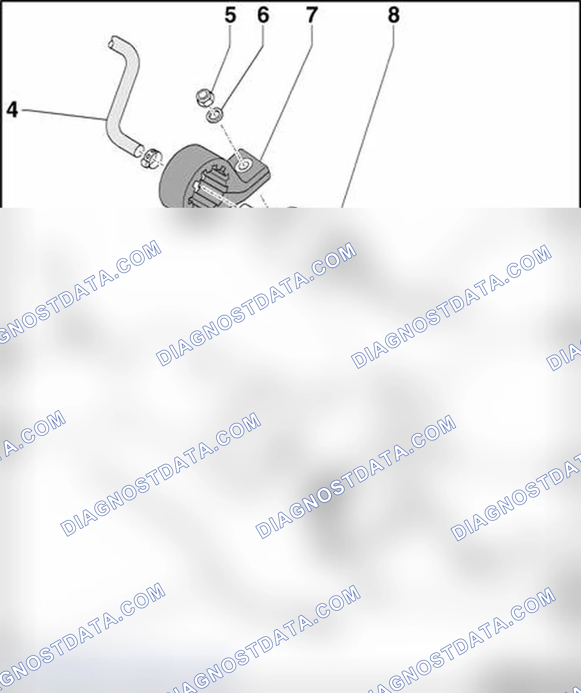 Scheme 85: Fuel filter for vehicles with auxiliary heater, assembly overview
