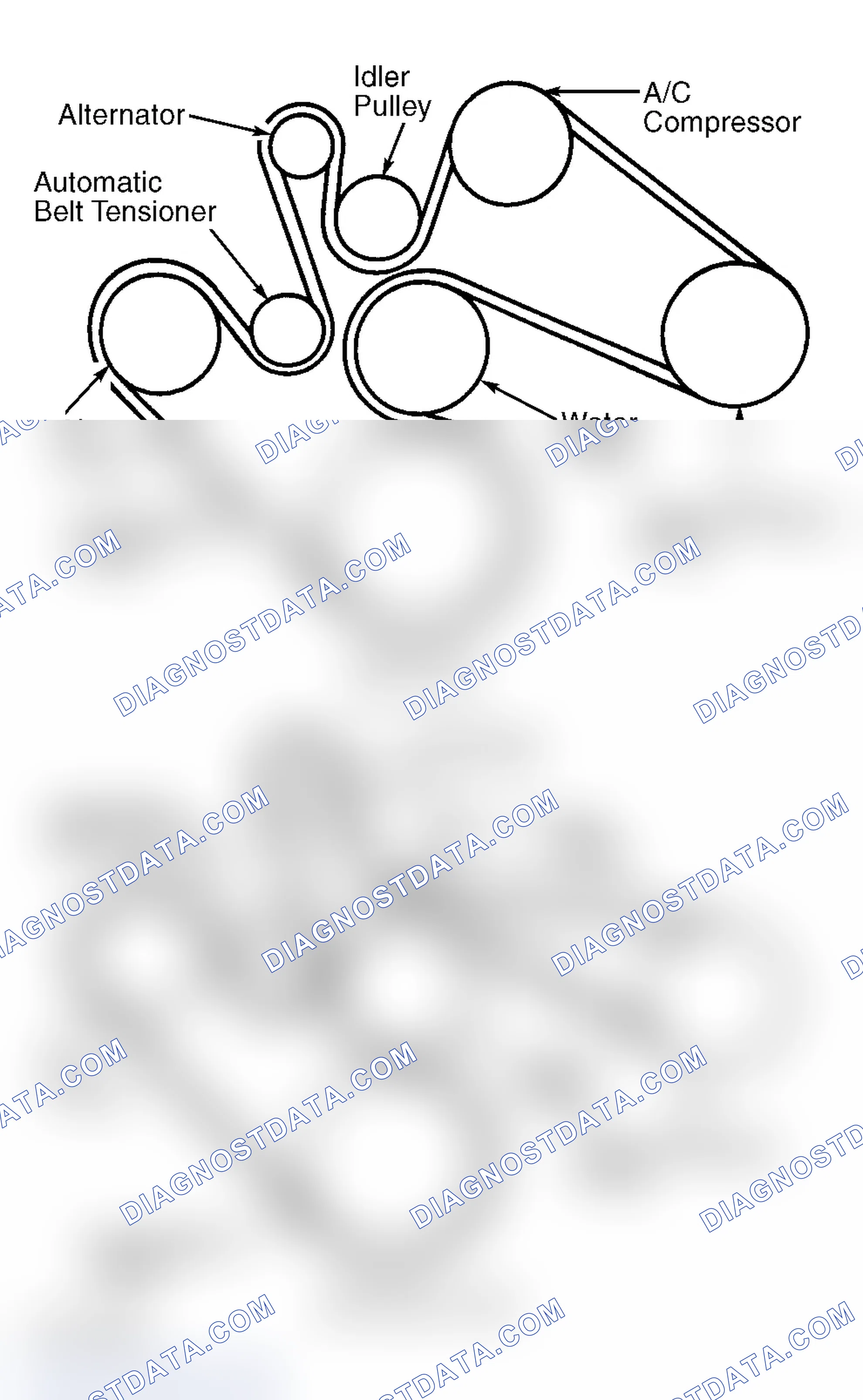 Scheme 15: DRIVE BELT ROUTING (5.9L & 8.0L GASOLINE - RAM PICKUP)