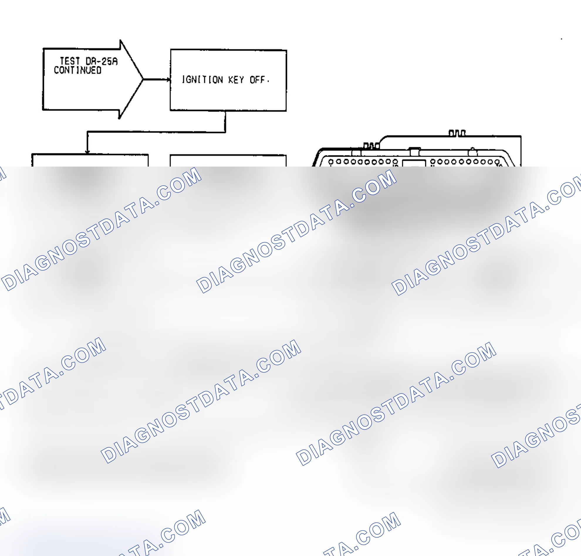 Scheme 140: Test DR-25A, Code 35: (2 of 2) Radiator Fan Relay Circuit