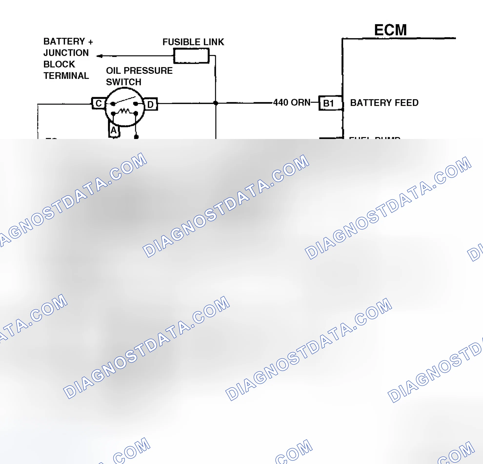 Scheme 87: Code 54 Schematic ("C" & "K" Series 5.7L M/T) Fuel Pump Circuit