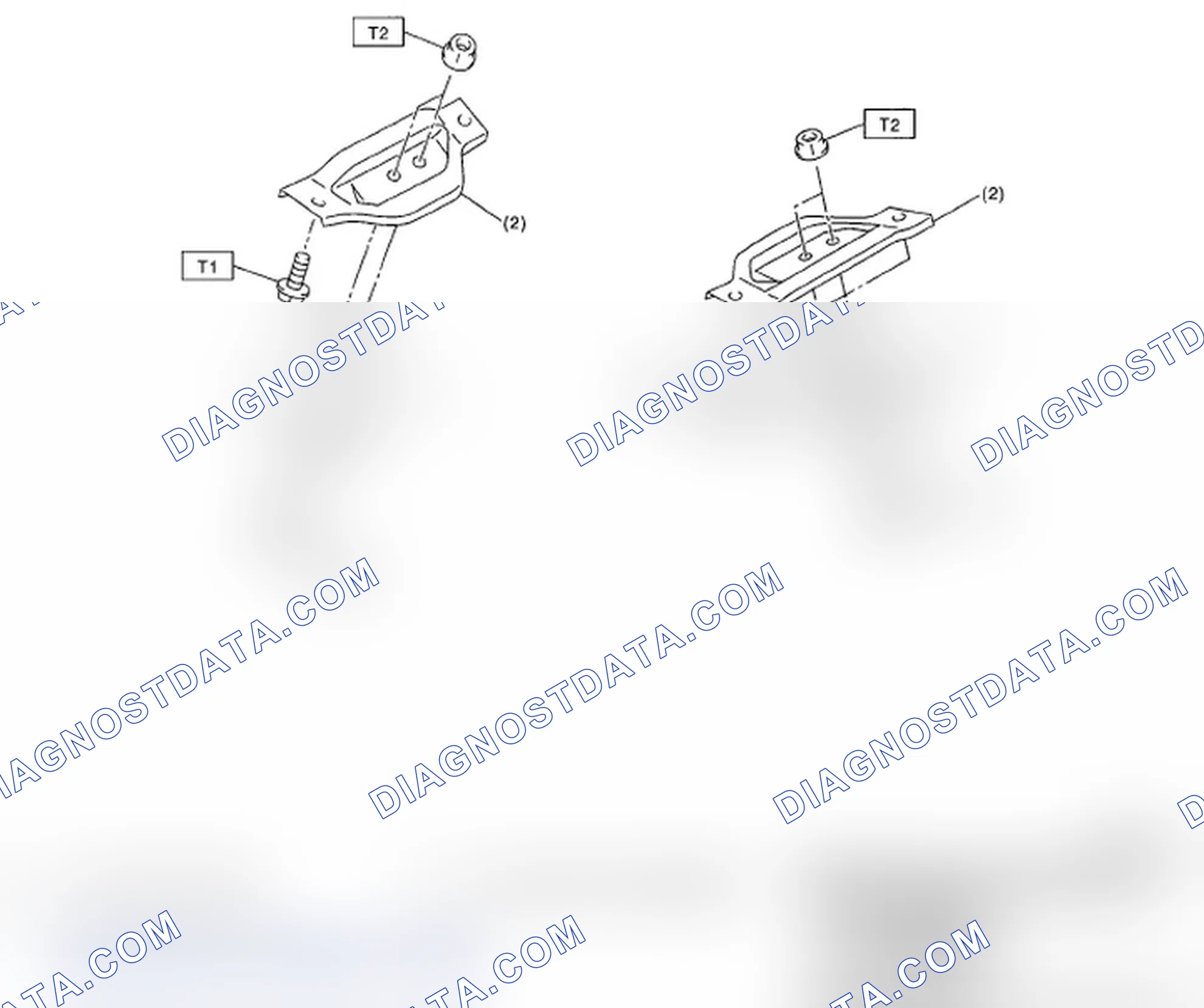 Scheme 47: Identifying Engine Mounting Bracket And Front Cushion Rubber With Torque Specifications
