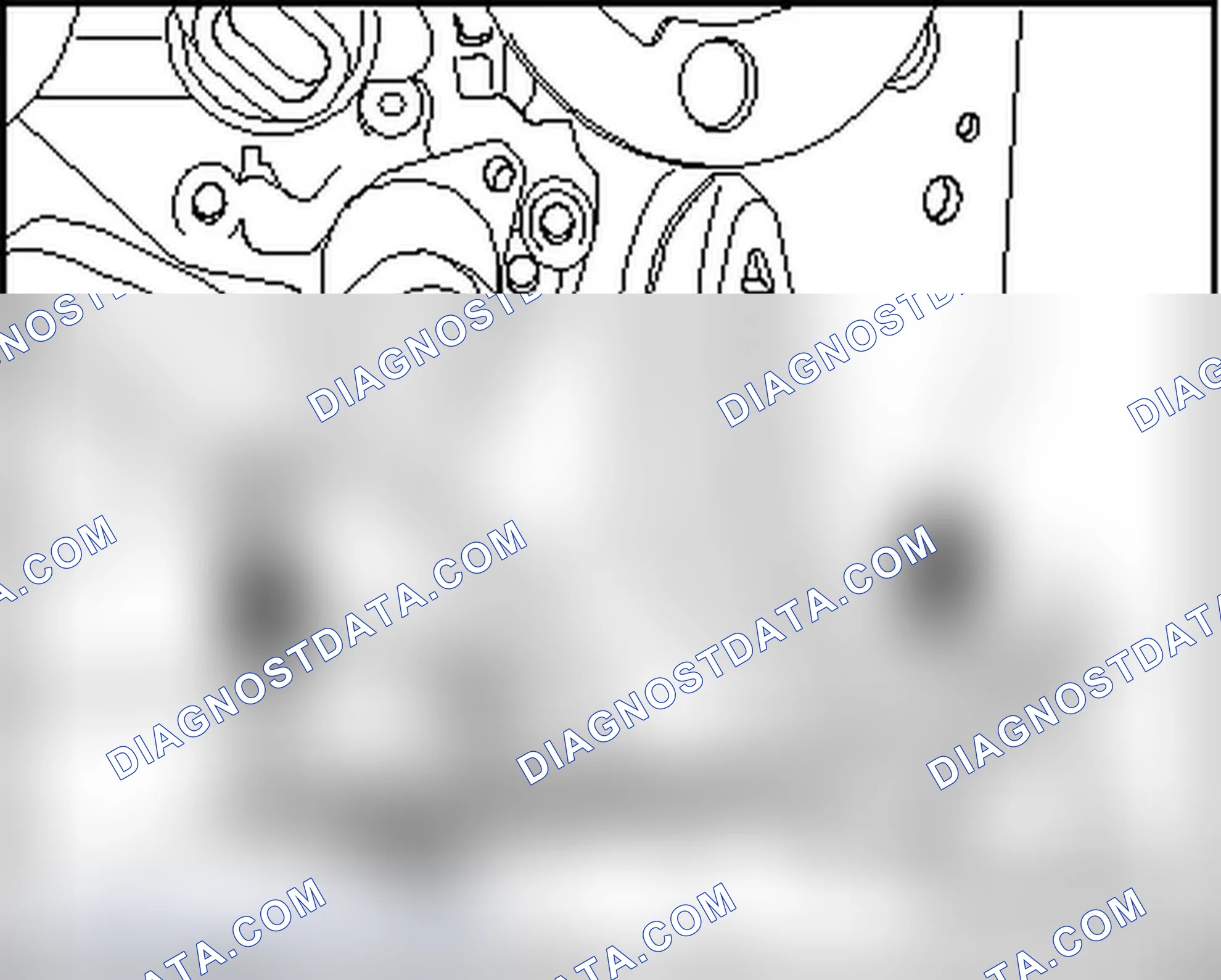 Scheme 405: CLEAN SEALANT RESIDUE FROM 3 MM BORES -ARROWS- IN CYLINDER HEAD SEAL
