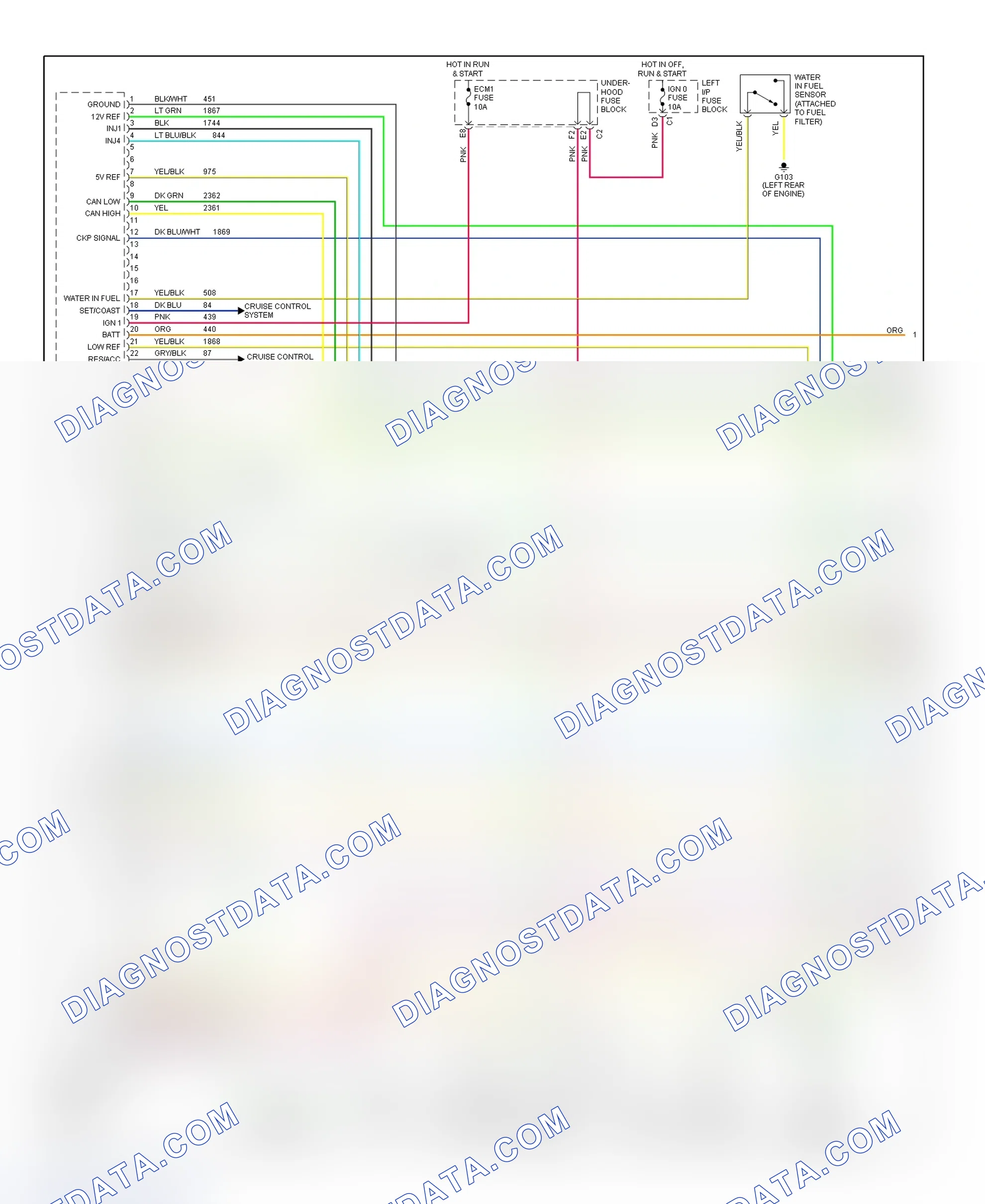 Scheme 60: PCM Wiring Diagram (Sierra & Silverado - 6.6L - Except California - 1 Of 4)