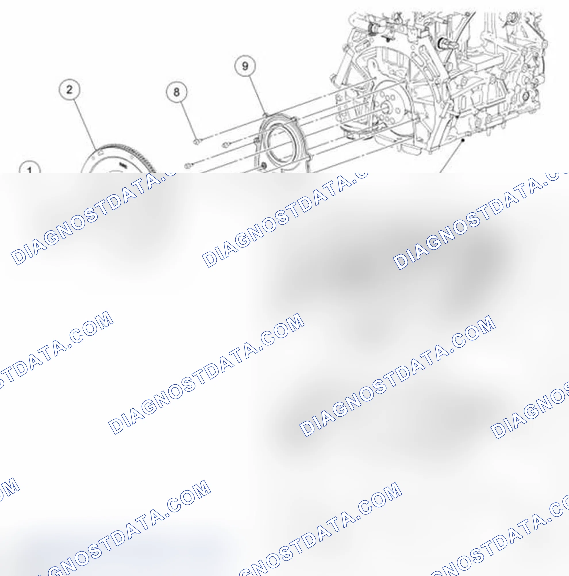 Scheme 1042: Flywheel and Crankshaft Rear Oil Seal