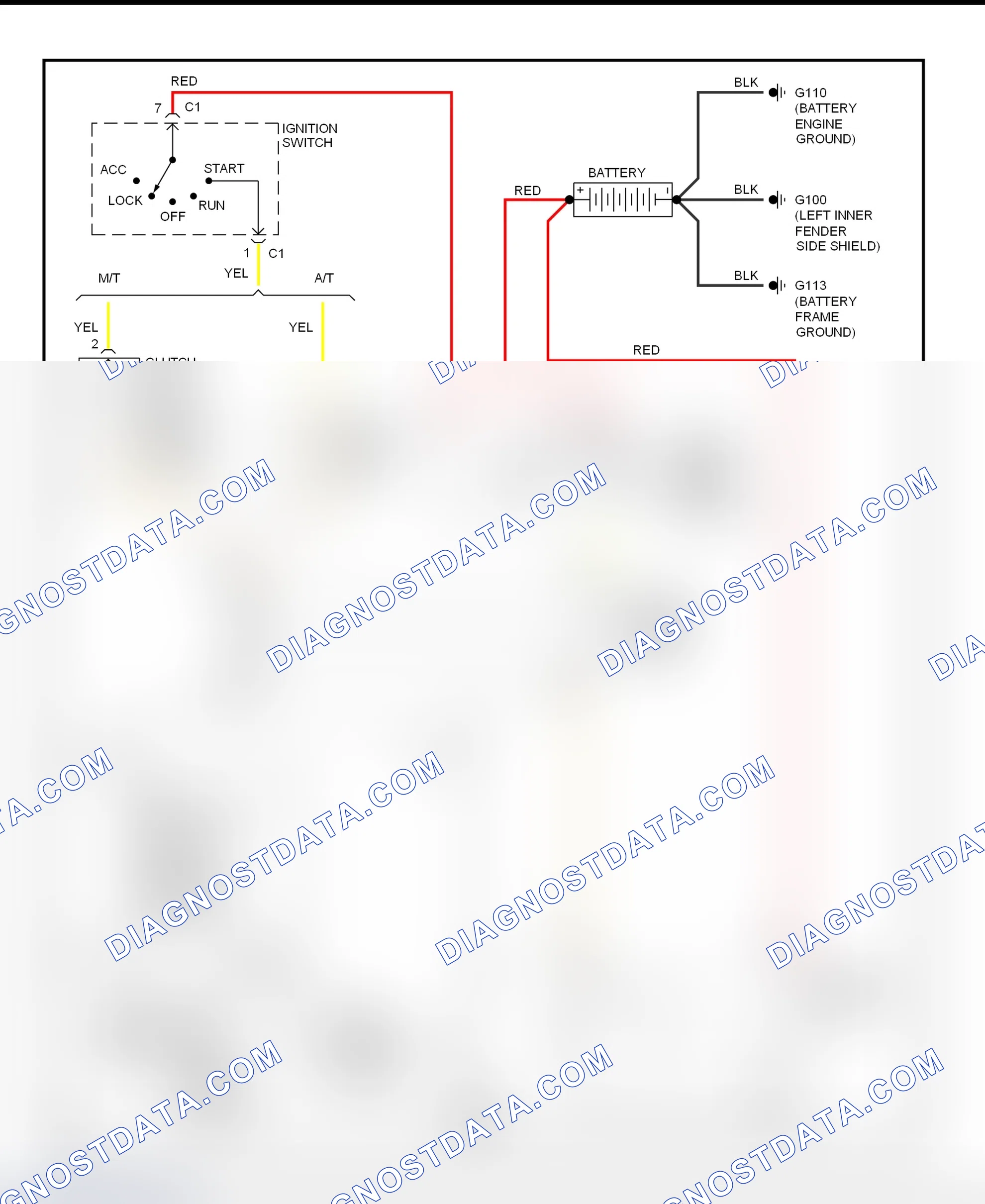Scheme 7: Starting System Wiring Diagram (Ram Pickup - Gasoline)