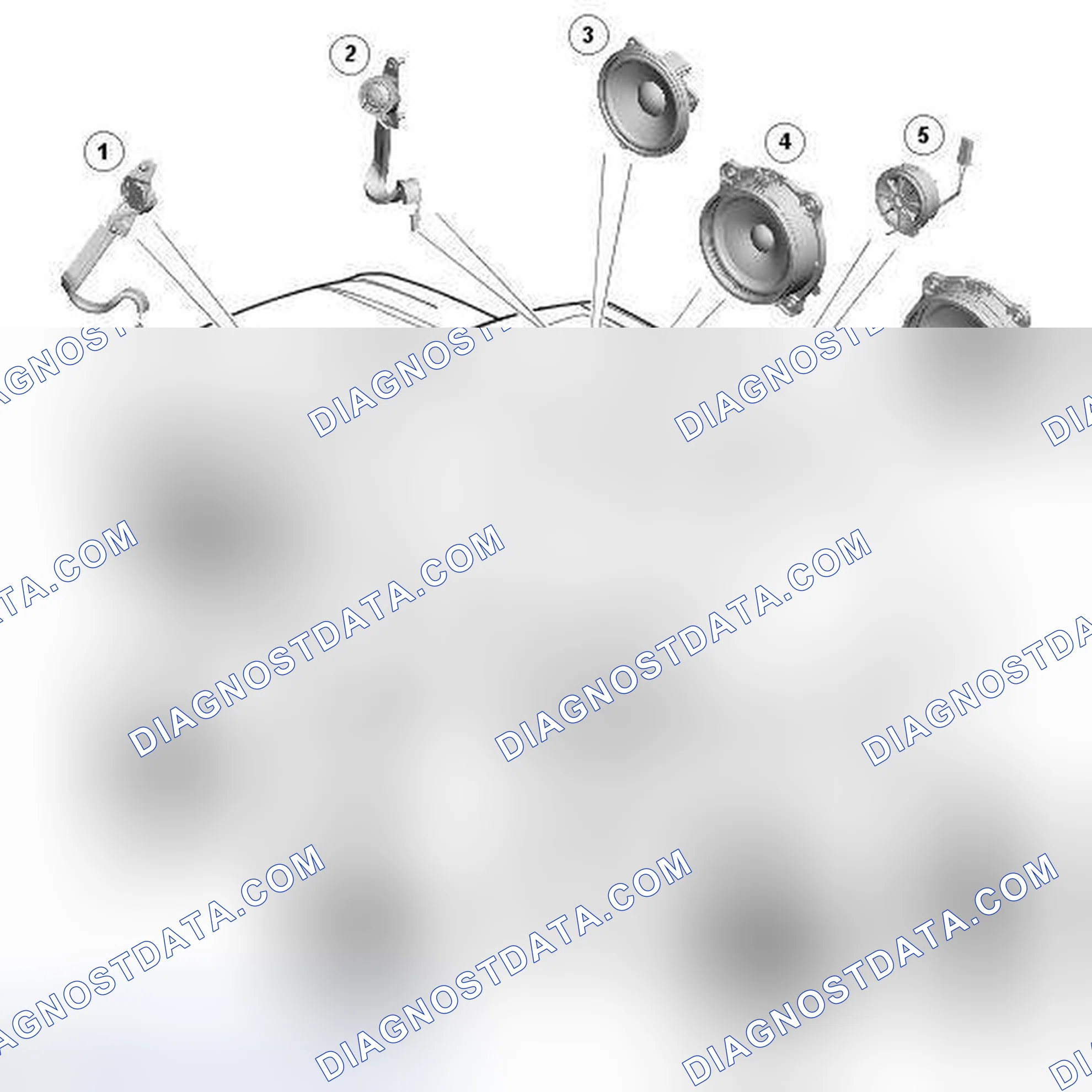 Scheme 67: SPEAKER COMPONENT LOCATION - DSP SYSTEM