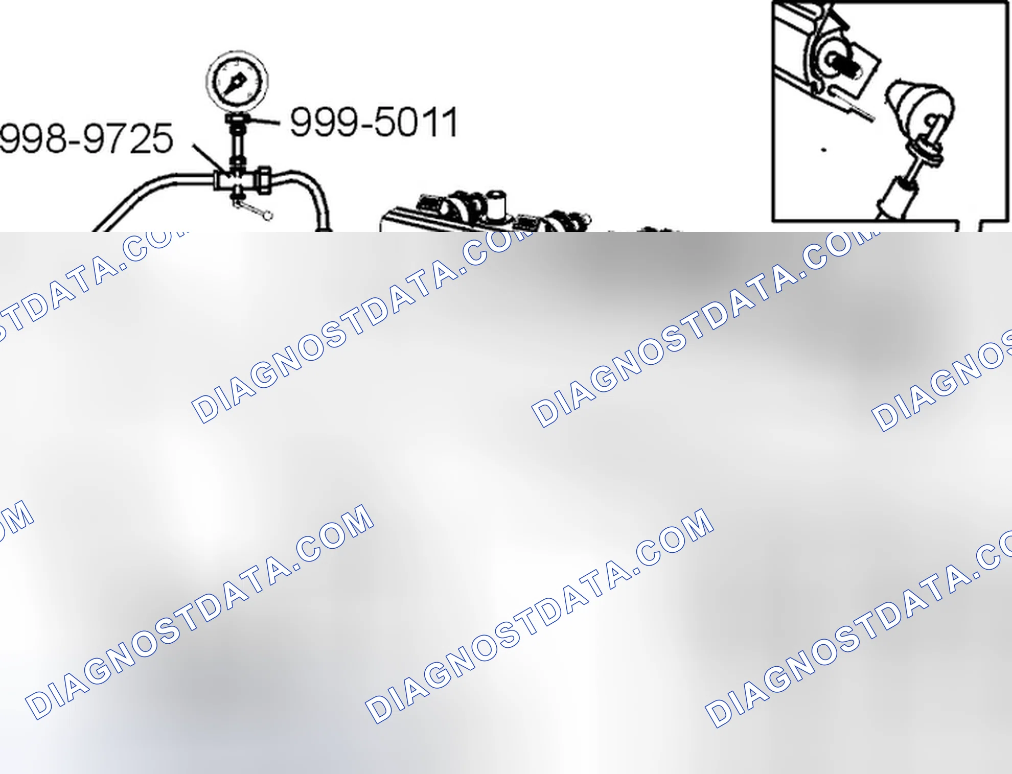 Scheme 92: Connecting fuel pressure gauge