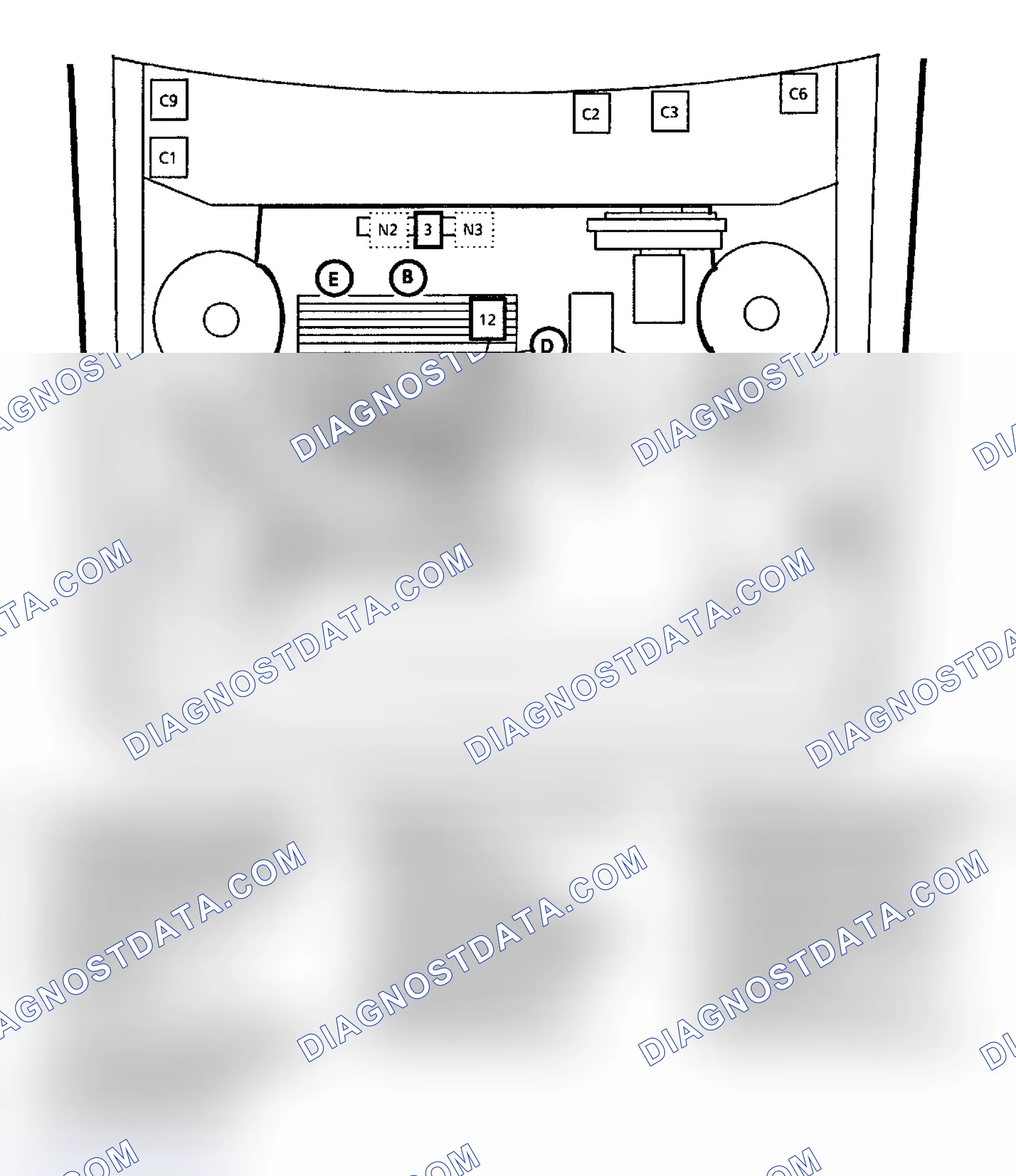 Scheme 572: C Body 3.8L 3800 (VIN C) PFI Component Locations