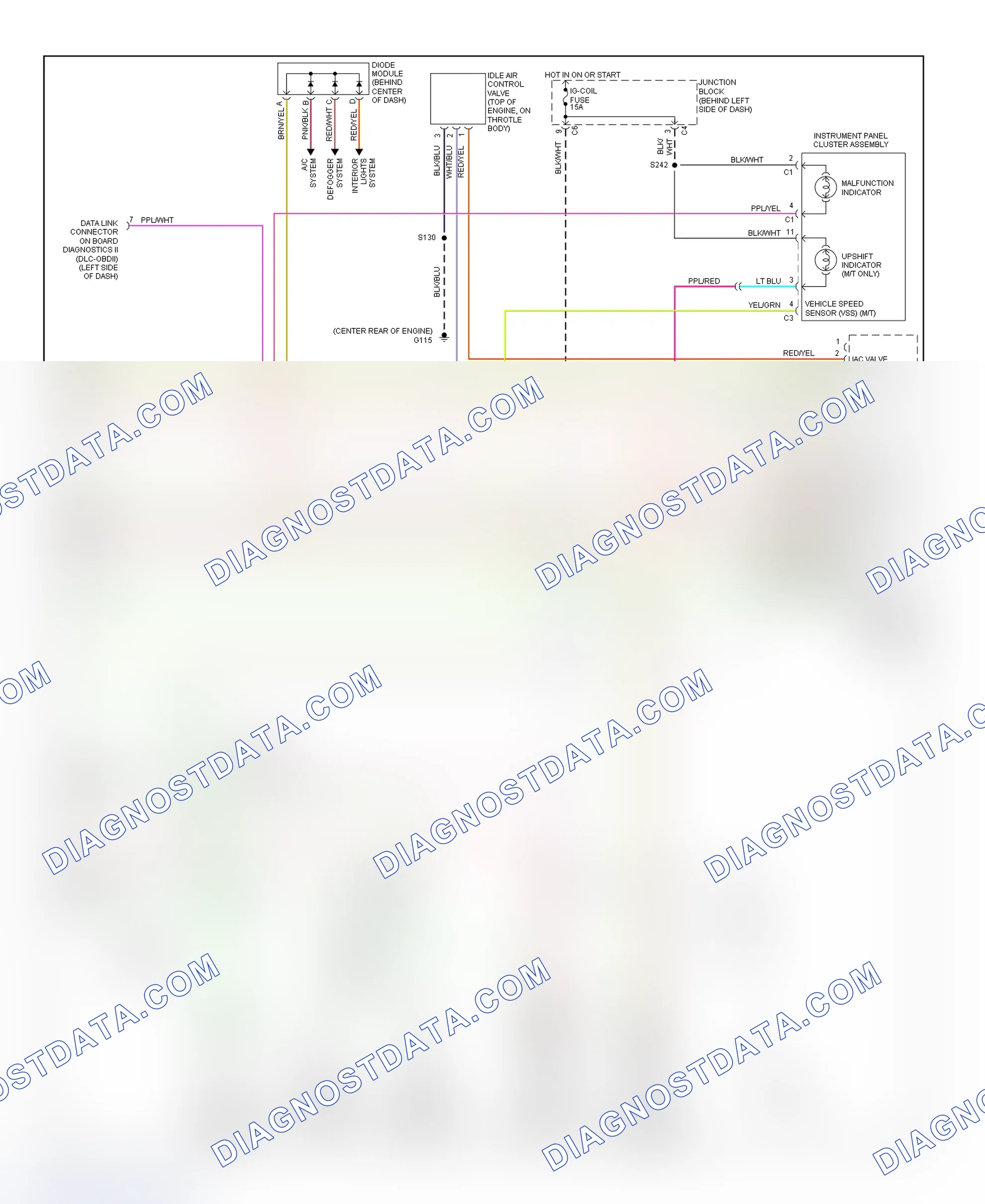 Scheme 136: PCM Wiring Diagram (Metro & Firefly (Canadian) - 1.3L - 3 Of 3)