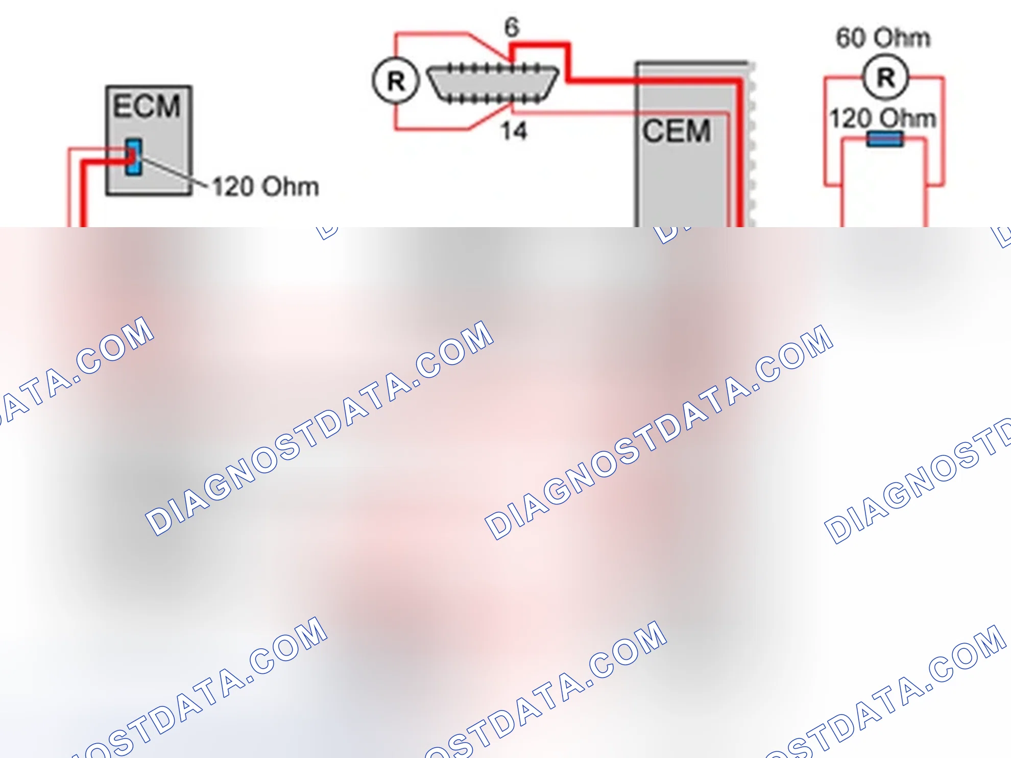 Scheme 494: RESISTANCE MEASUREMENT IN HIGH-SPEED NET HS CAN (HIGH SPEED), EXAMPLE