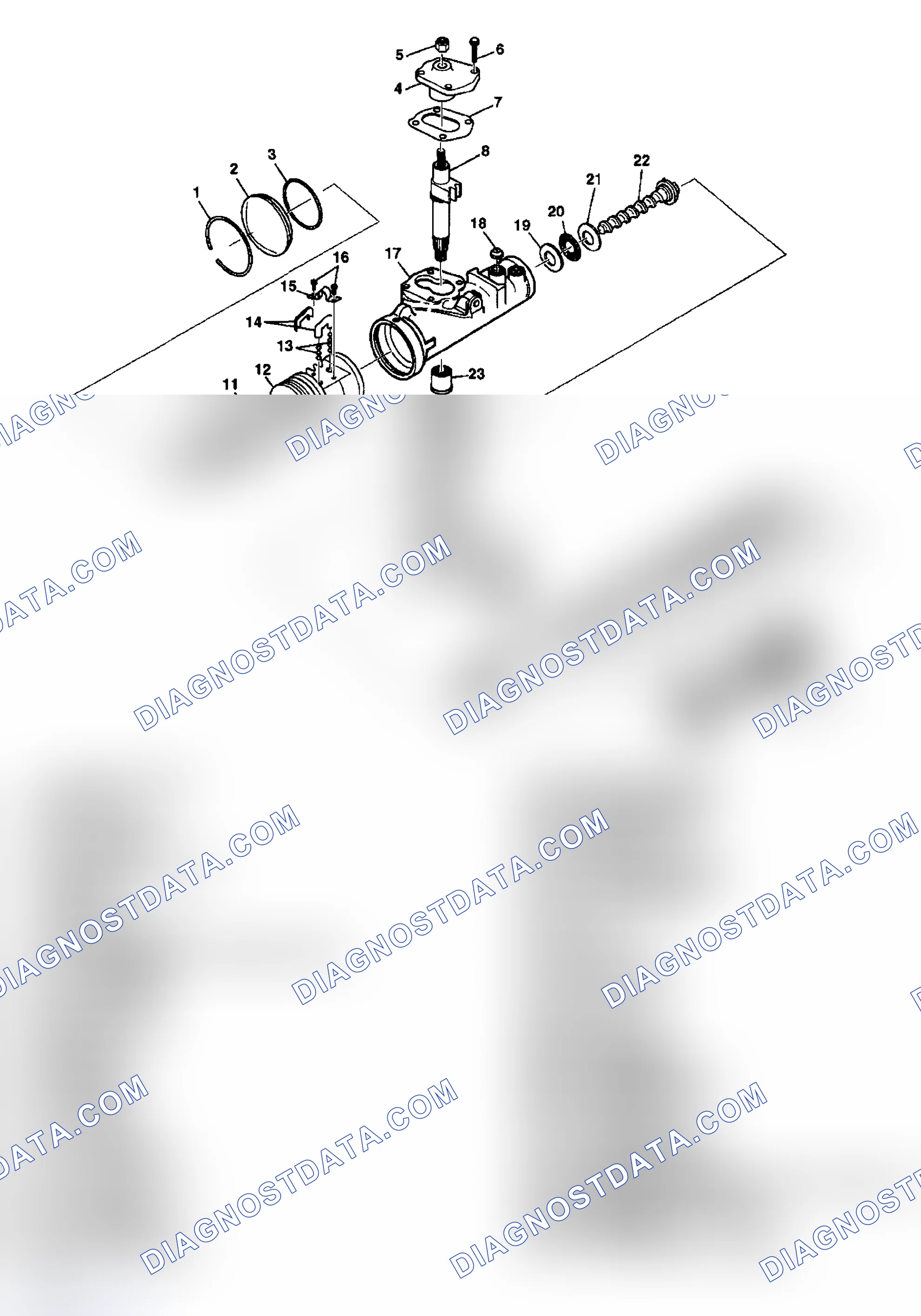 Scheme 3: Power Steering Gear Disassembled View (700 Gear)