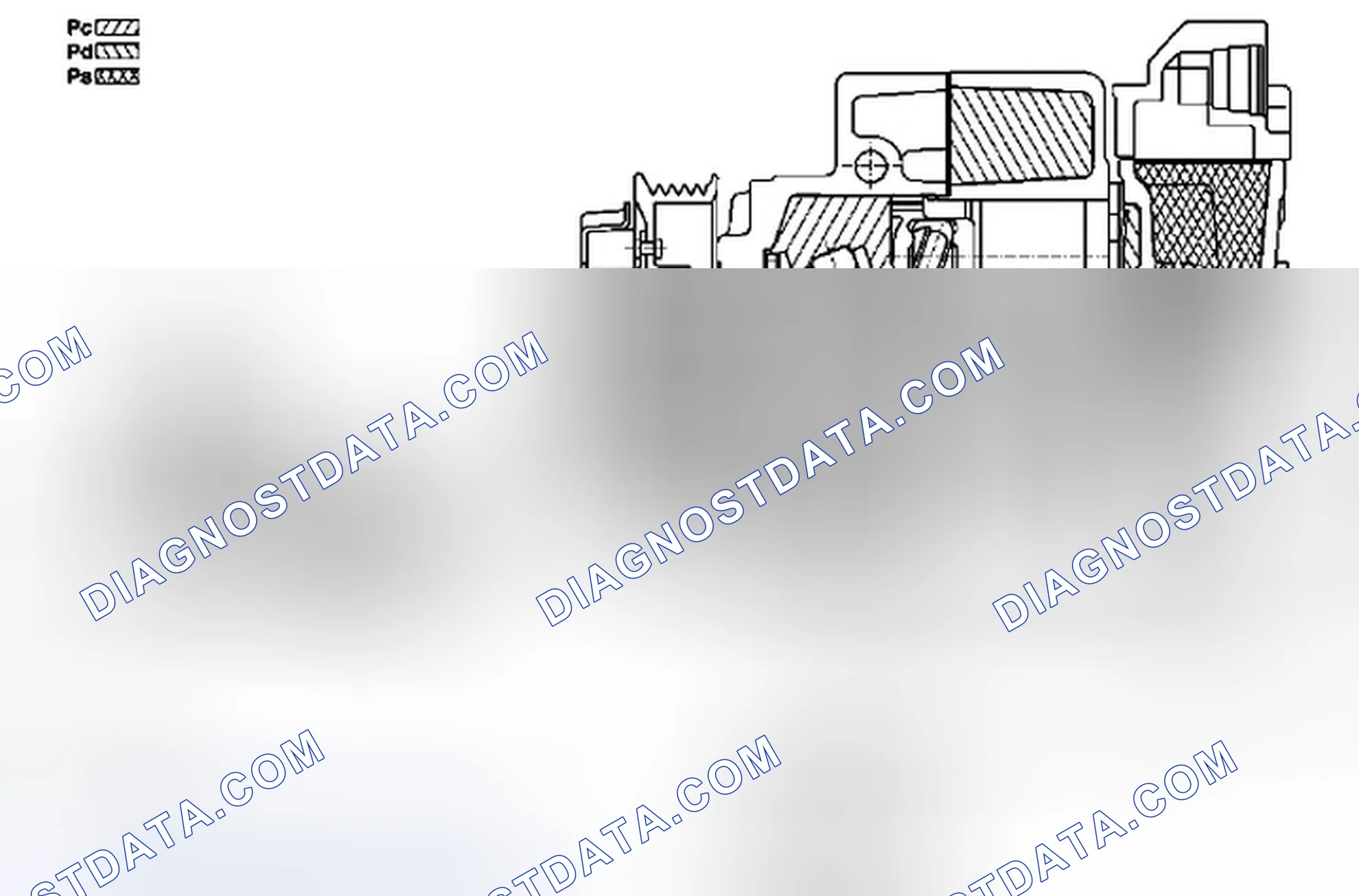 Fig. 129: Function Schematic Of A/C Compressor Control Valve At Maximum Stroke Volume