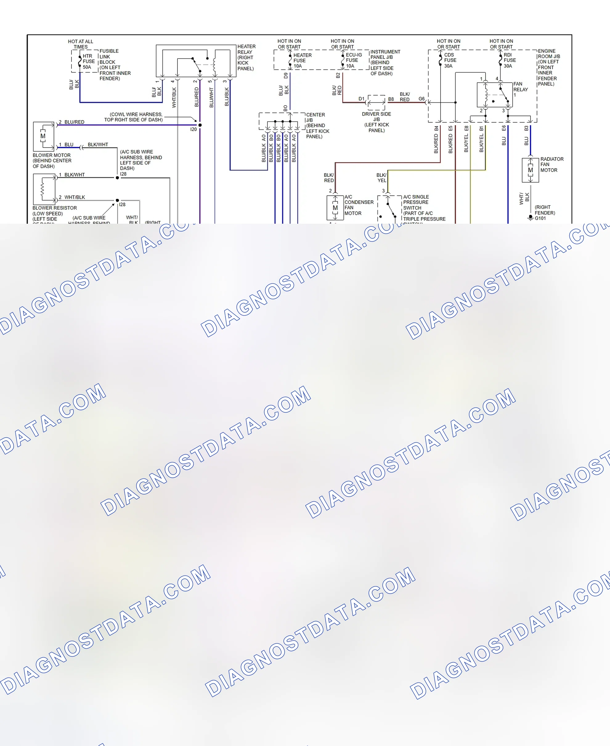 Scheme 2: Automatic A/C-Heater System Wiring Diagram (2 Of 2)